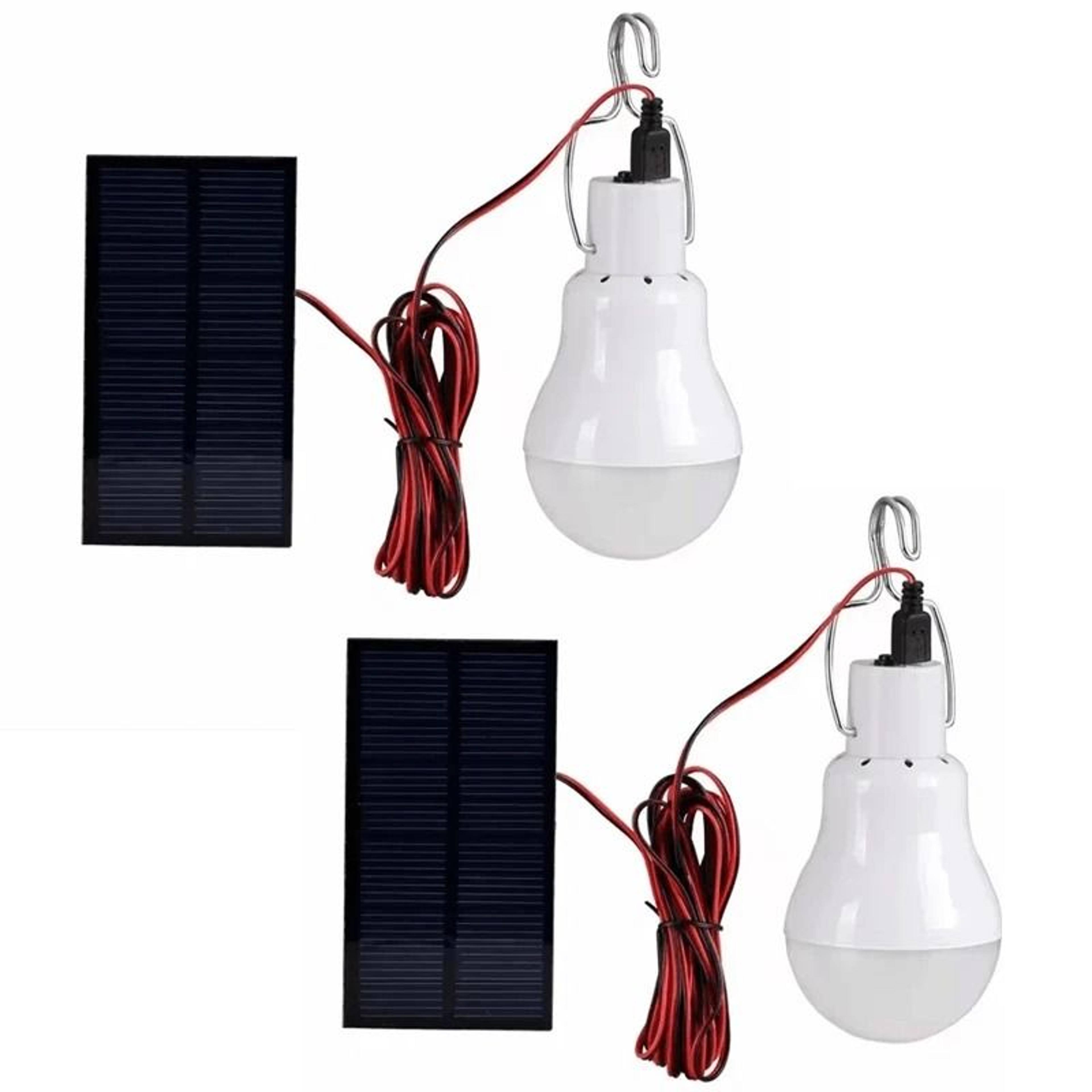 Solar Hanging LED Bulb Light With Hook For Camping Garden Courtyards 2