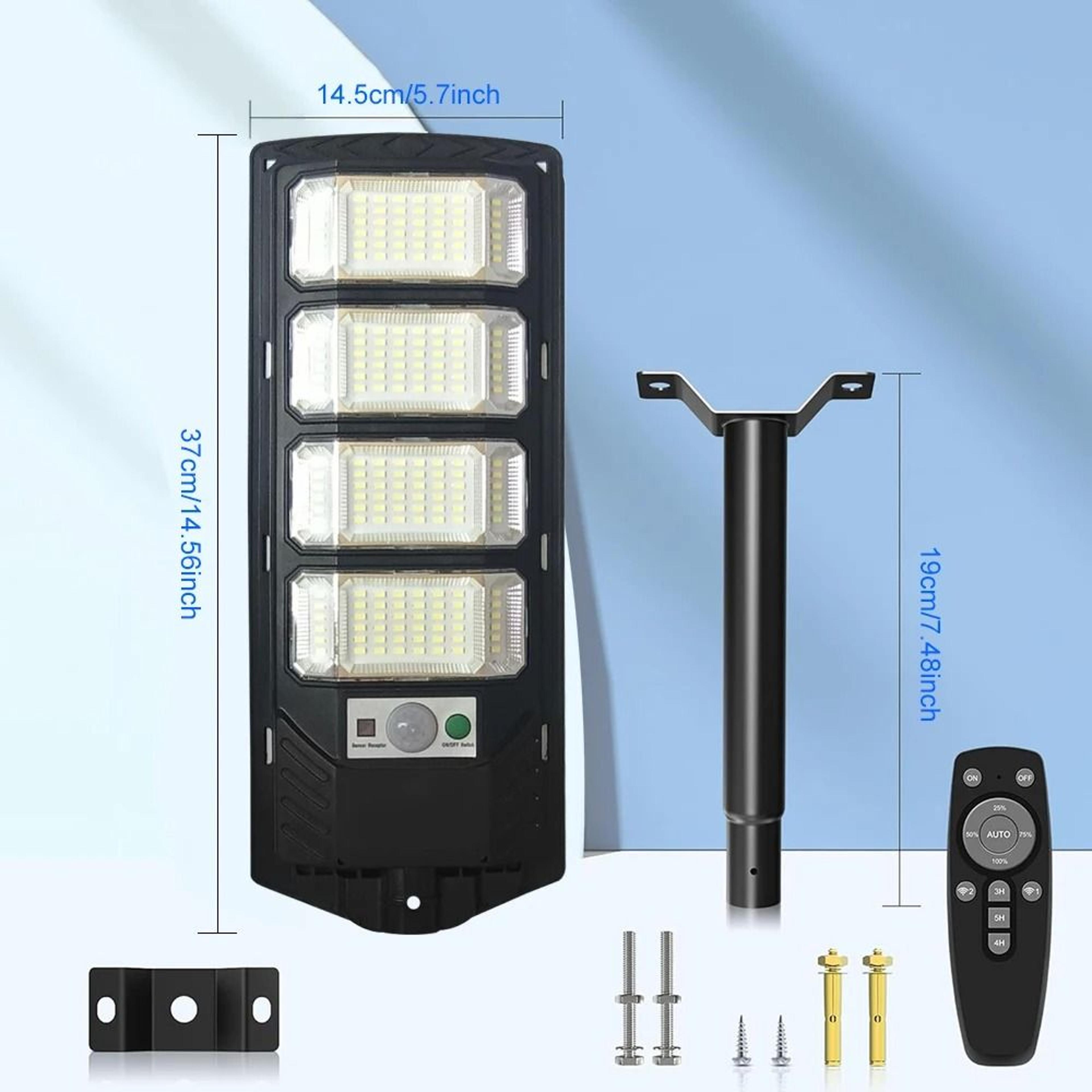 Solar Motion Sensor Street Light With 192 LEDs For Outdoor Security 5