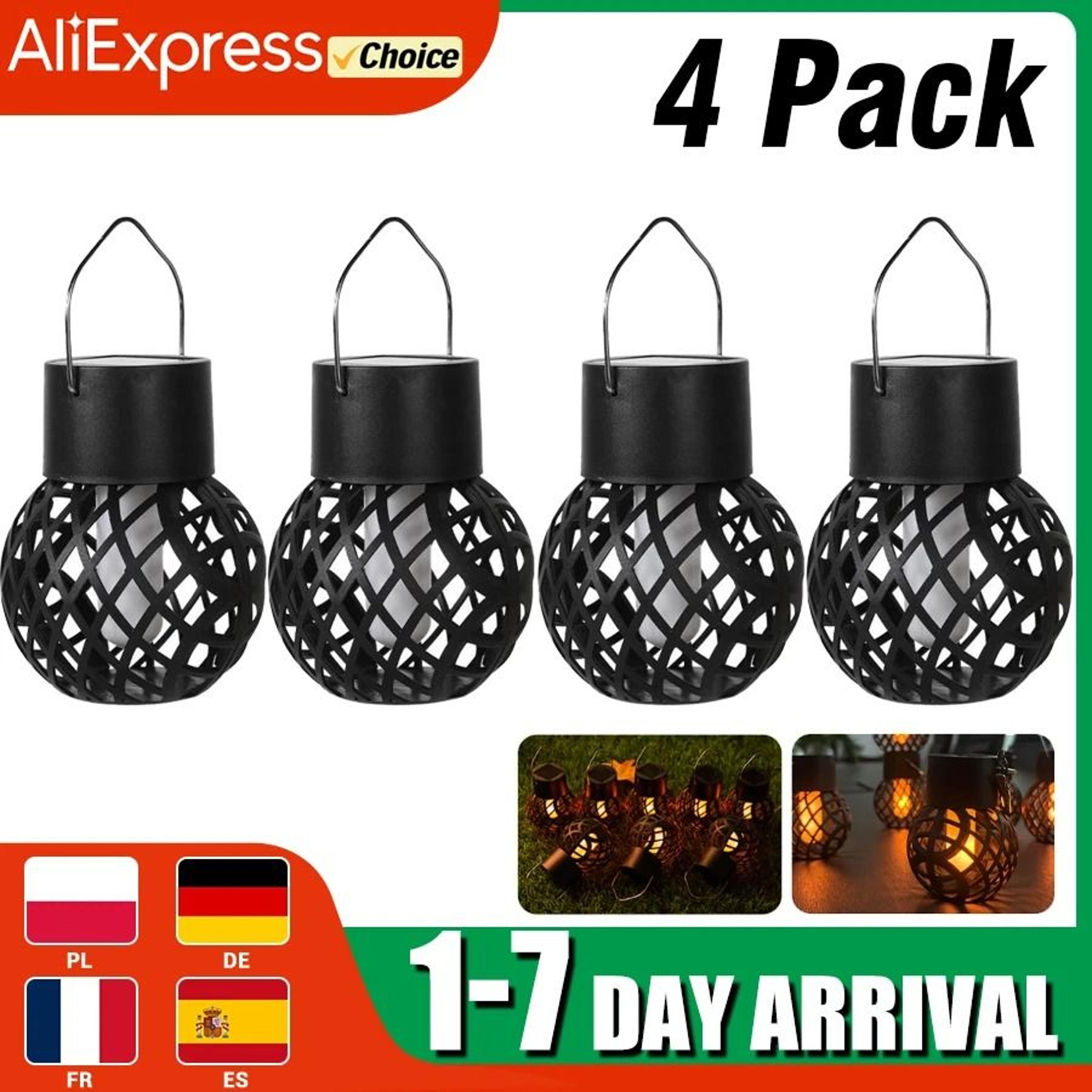 Retro Solar Flame Lantern Adds Warm Glow To Gardens Patios Pathways 0