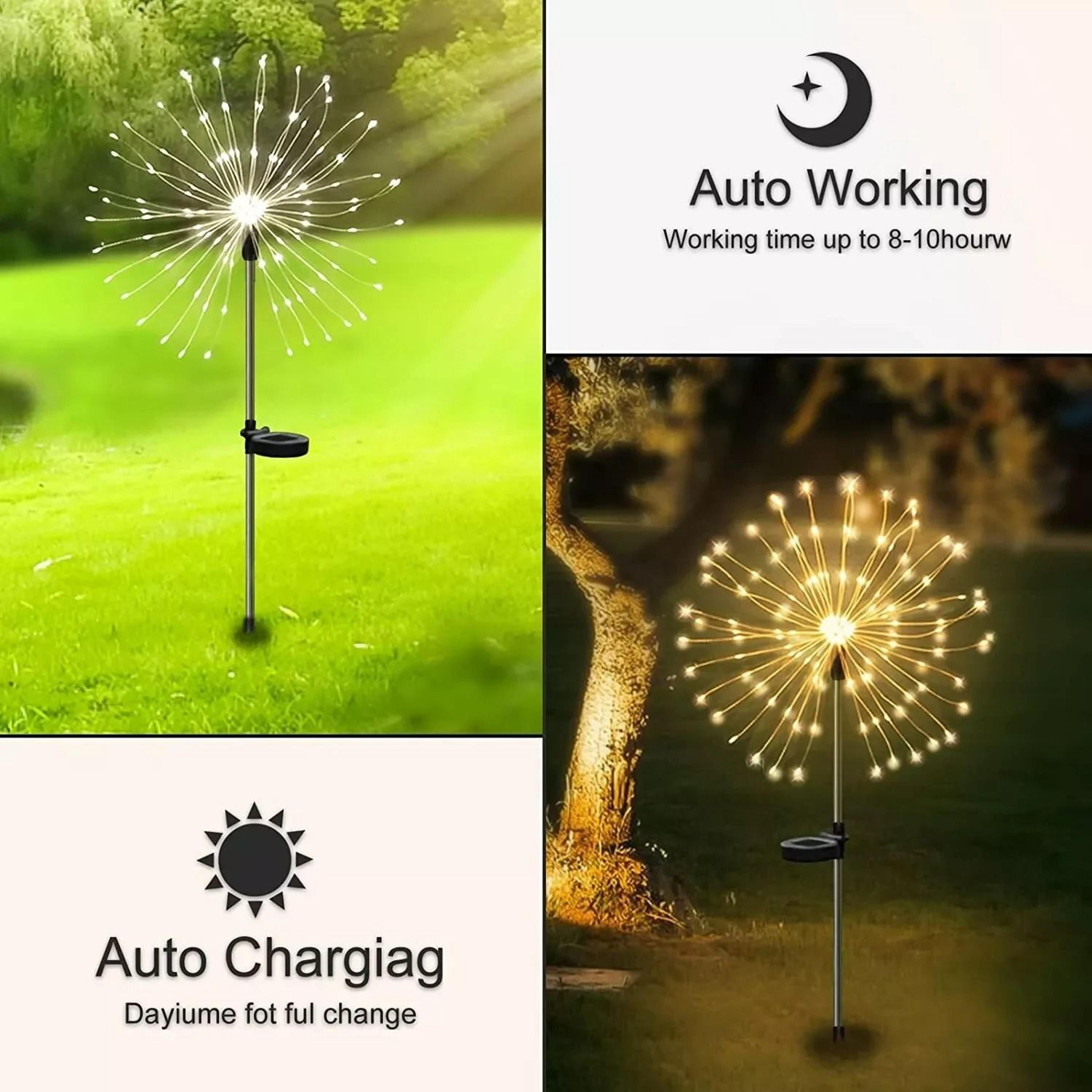 Solar Firework Garden Stake Lights Create Sparkling Outdoor Displays Every Night 7