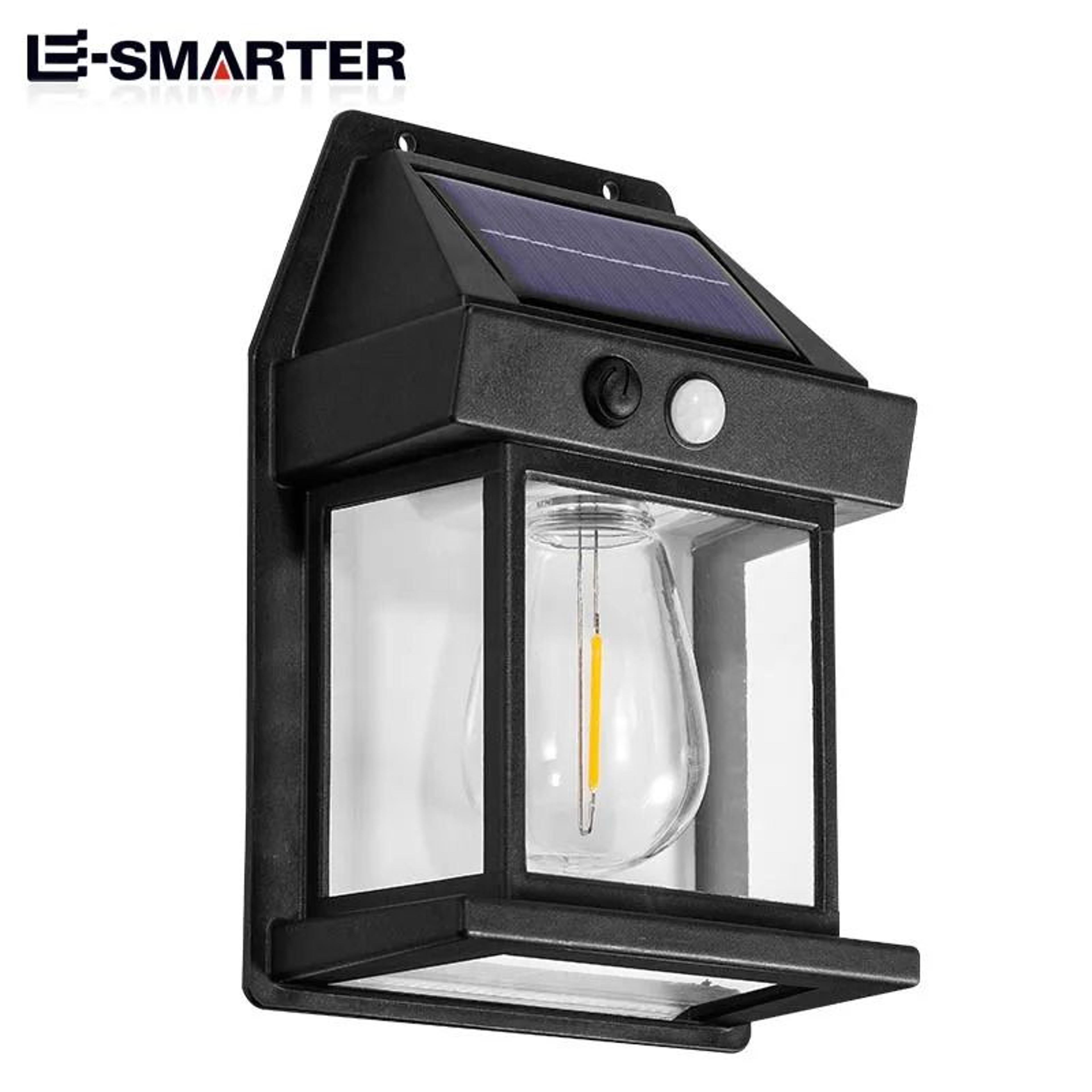 Solar Motion Sensor Wall Lantern Adds Smart Warm Light Outdoors Nightly 0