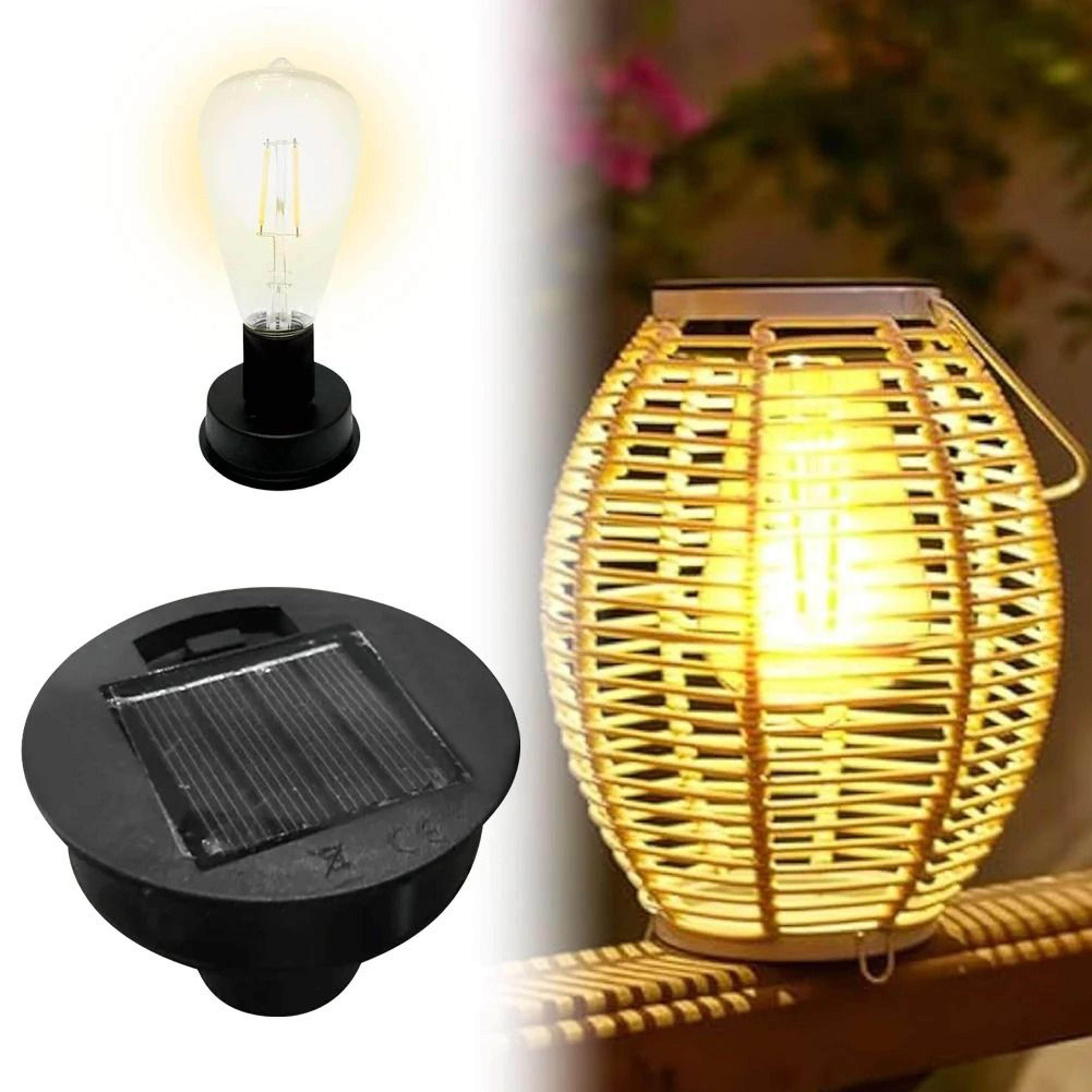 Solar Lamp Replacement Base With LED Bulb Automatic Garden Lighting Holder 5