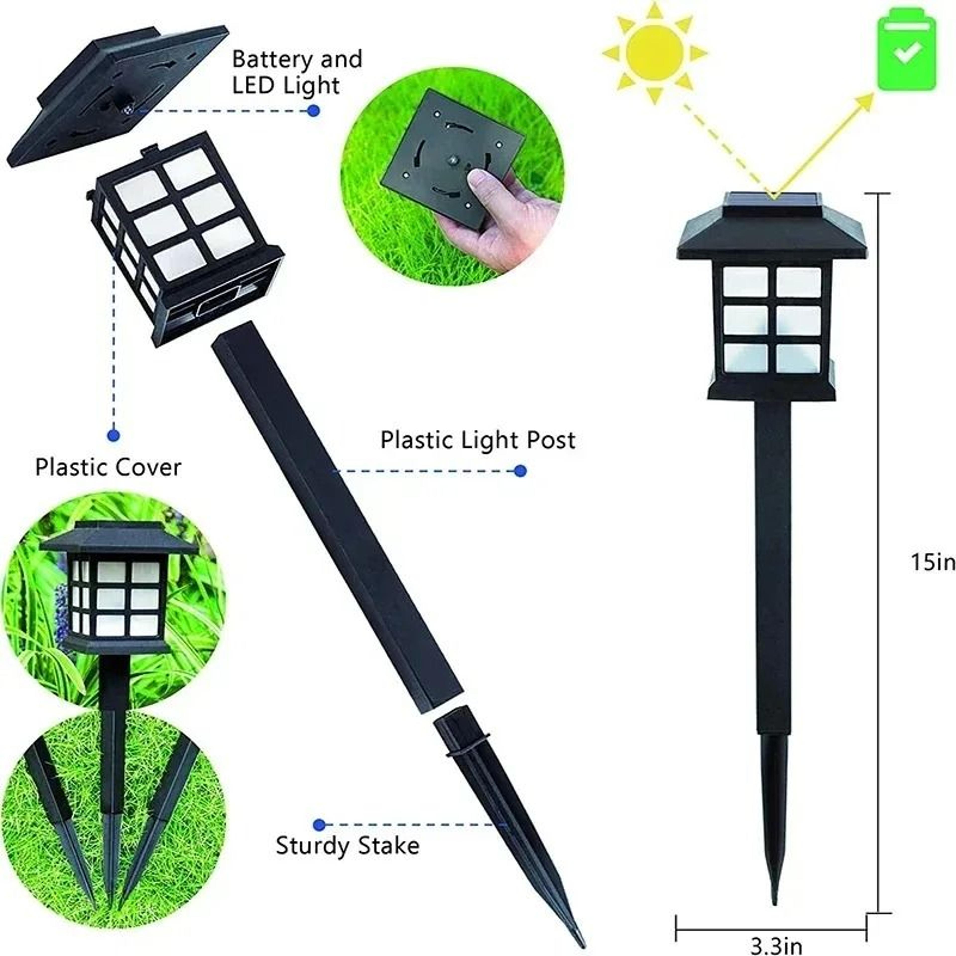 Solar LED Pathway Lights Brighten Gardens Walkways Patios Driveways Every Night 15