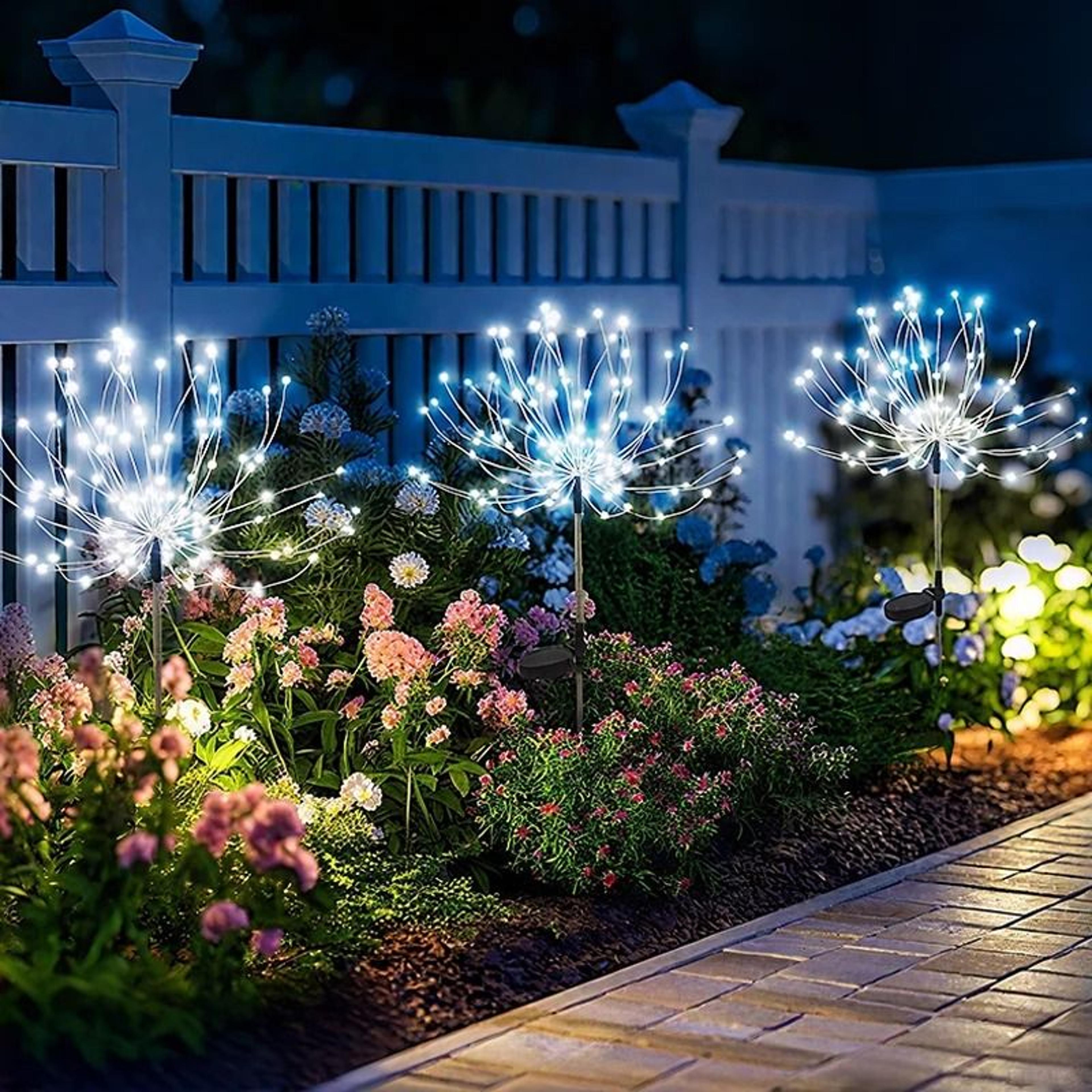 Solar Firework Garden Stake Lights Create Sparkling Outdoor Displays Every Evening 2