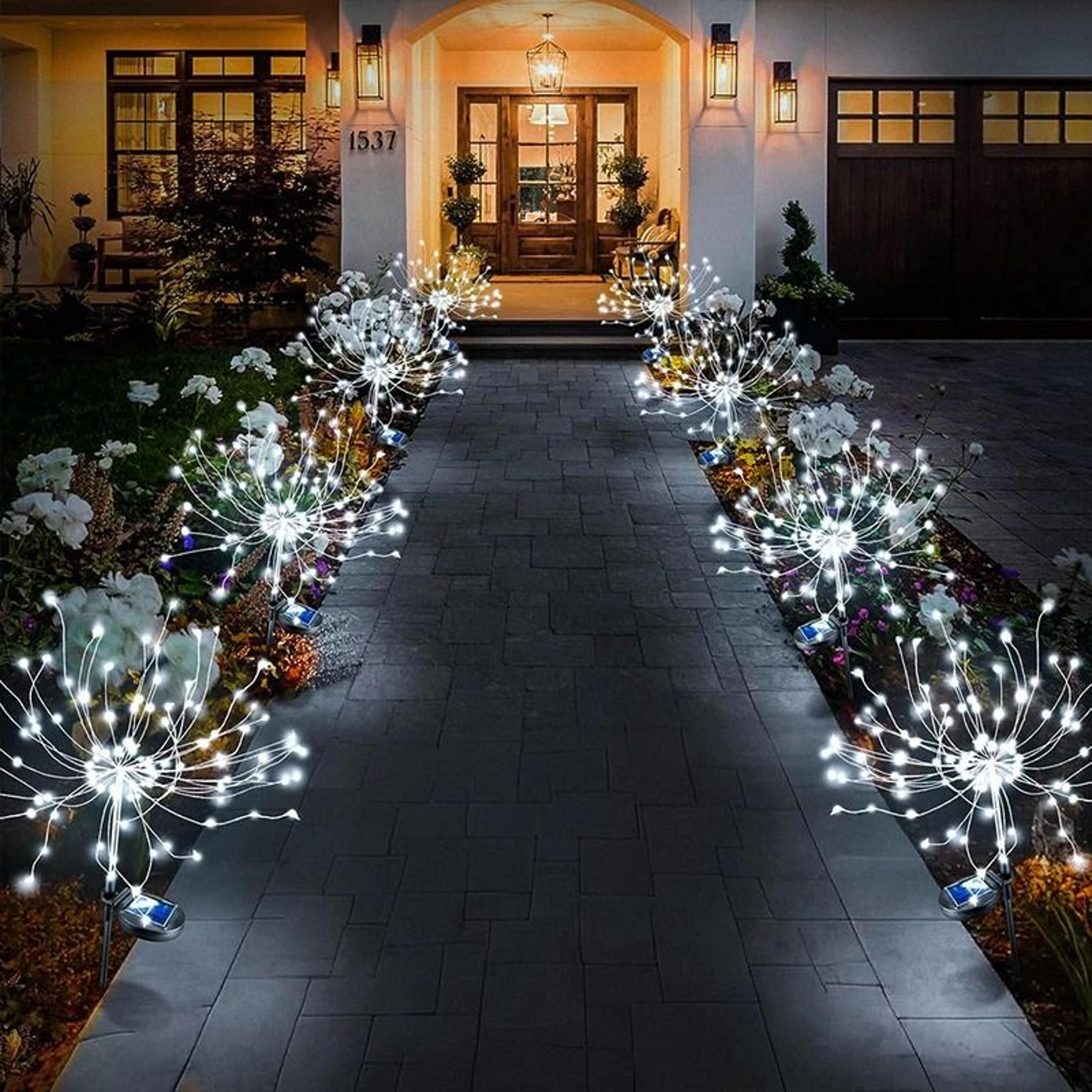 Solar Firework Garden Stake Lights Create Sparkling Outdoor Displays Every Evening 5