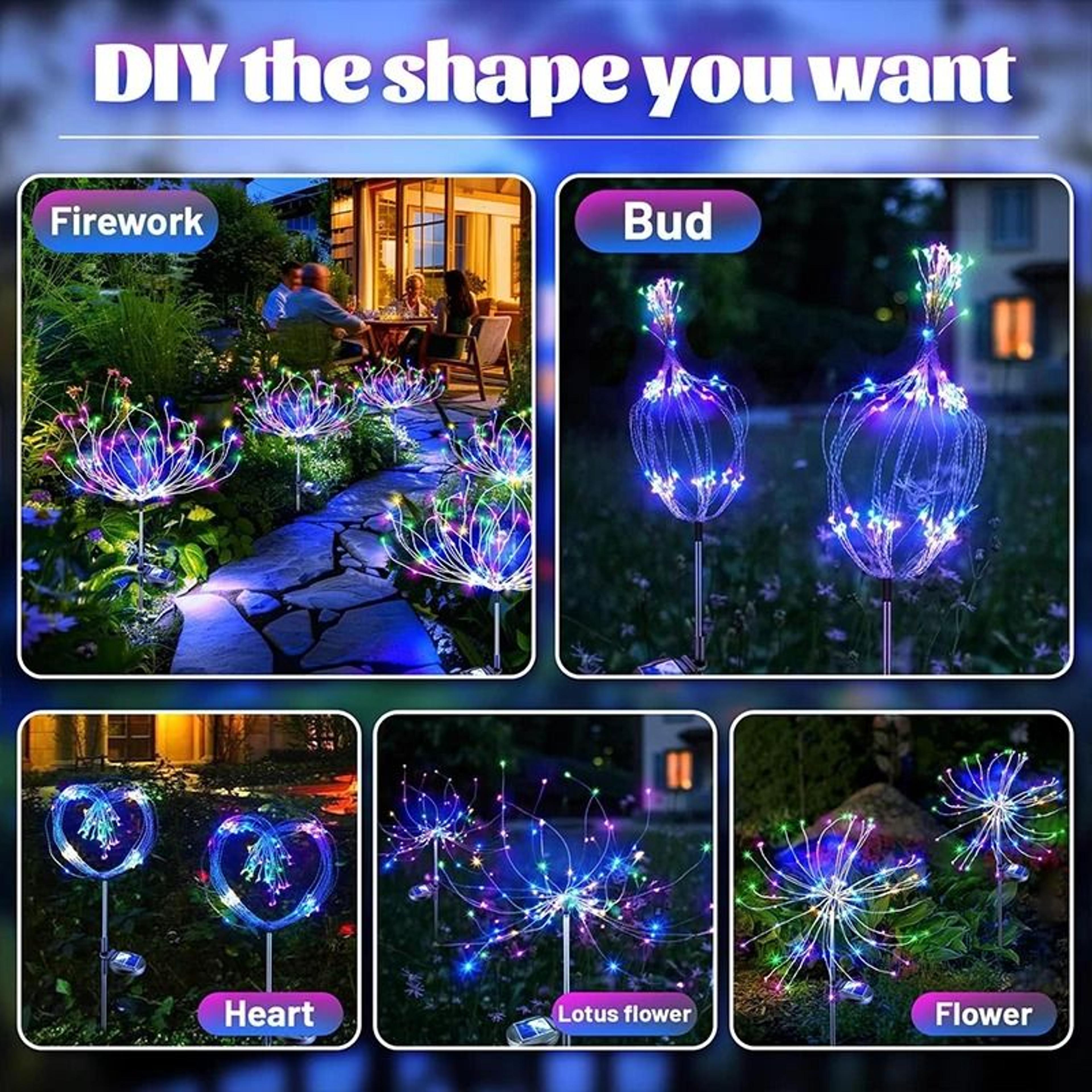 Solar Firework Garden Stake Lights Create Sparkling Outdoor Displays Every Evening 7