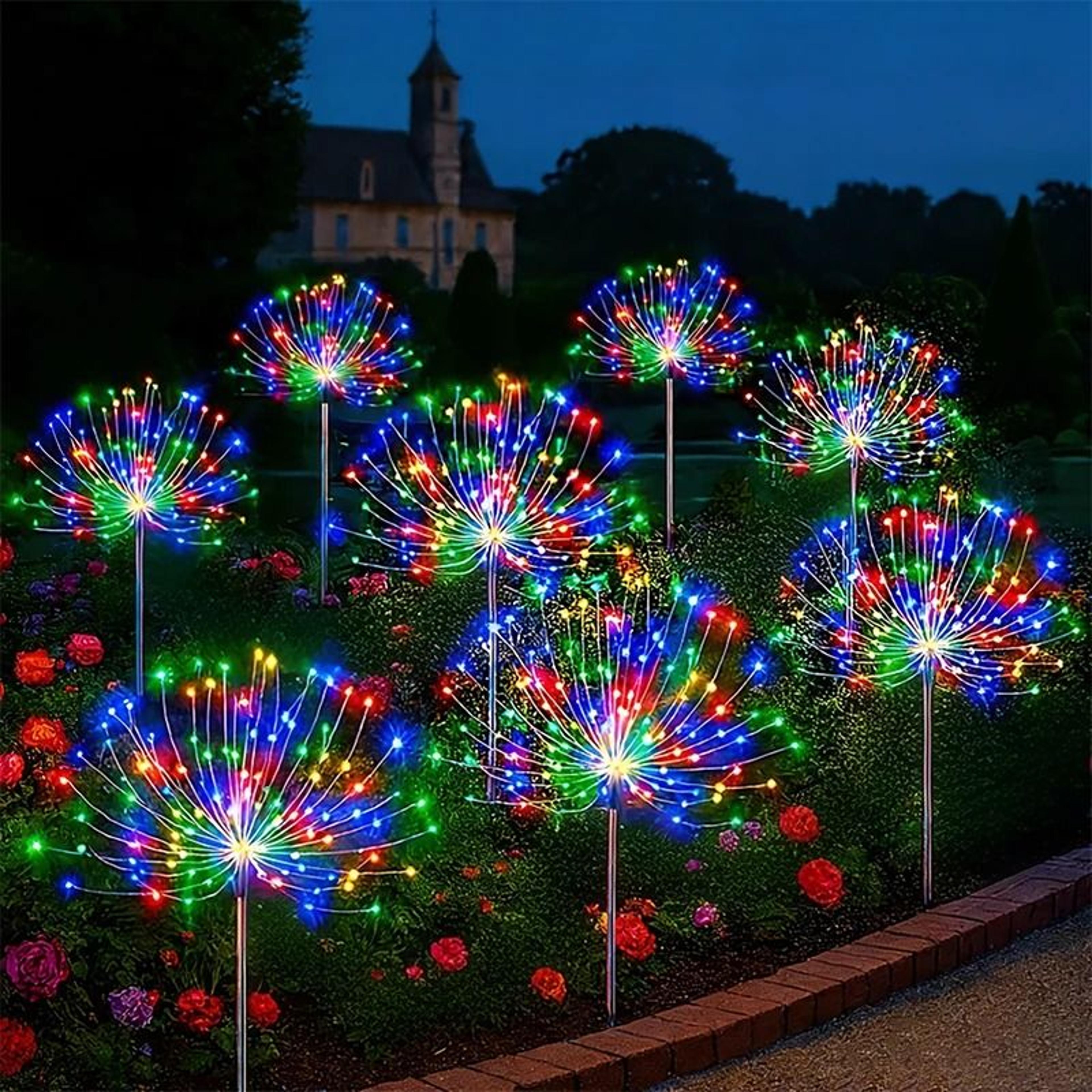 Solar Firework Garden Stake Lights Create Sparkling Outdoor Displays Every Evening 8