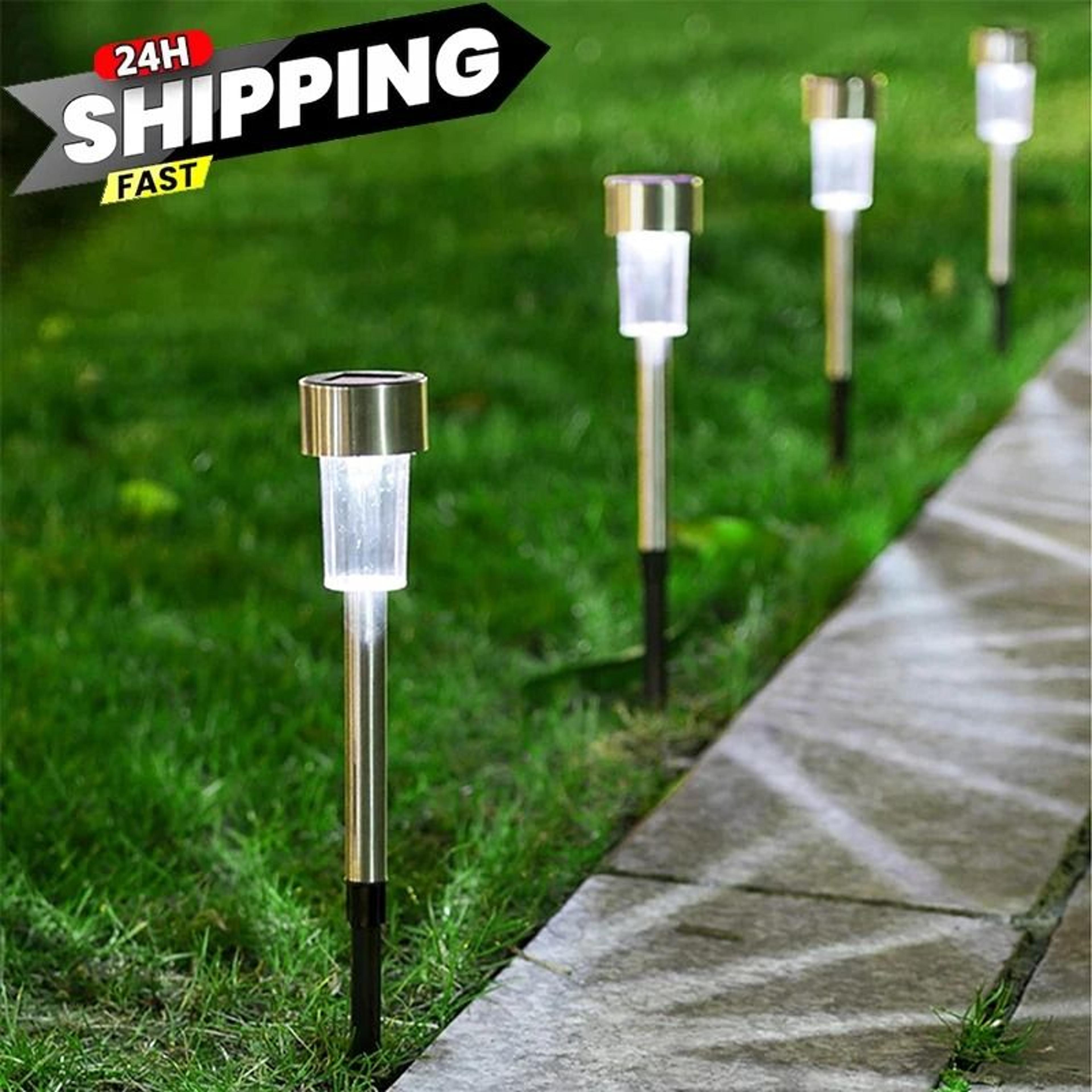 Solar Garden Lantern Pathway Lights Brighten Yards Lawns Walkways Every Night 11