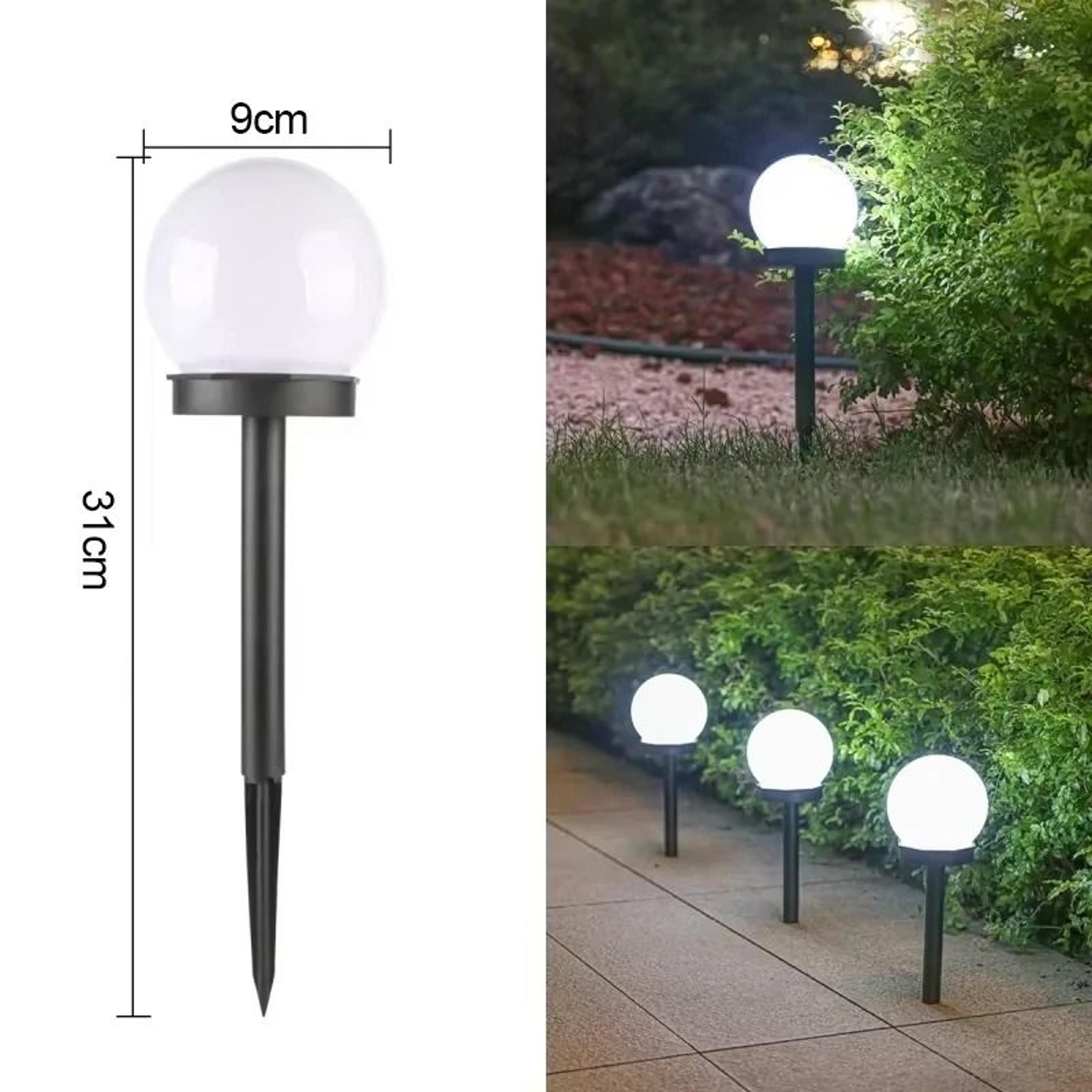Solar Round Ball Garden Lights Create Waterproof Glow For Lawns Pathways 1