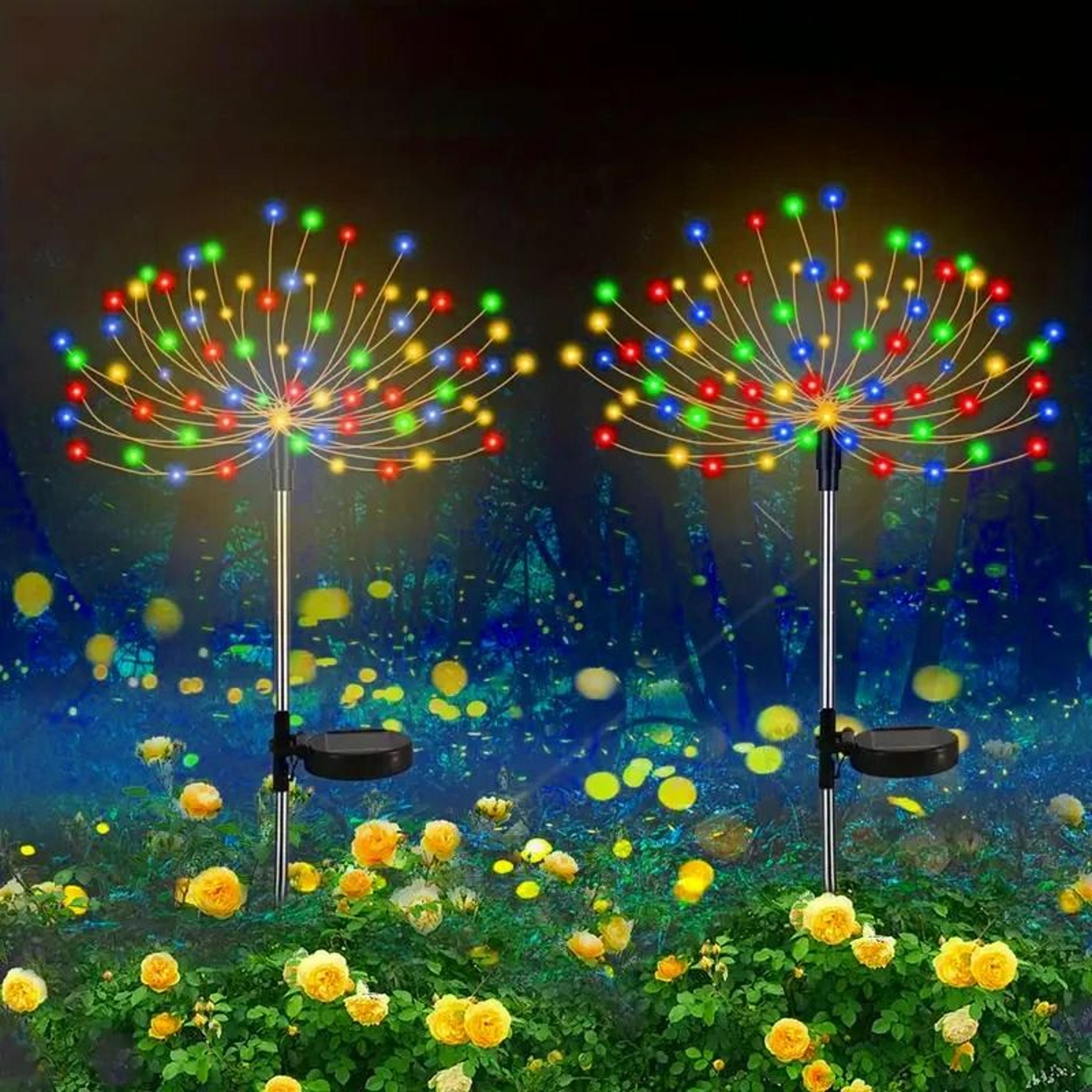 Solar Firework Dandelion Garden Lights For Magical Waterproof Lawn Pathway Decor 3
