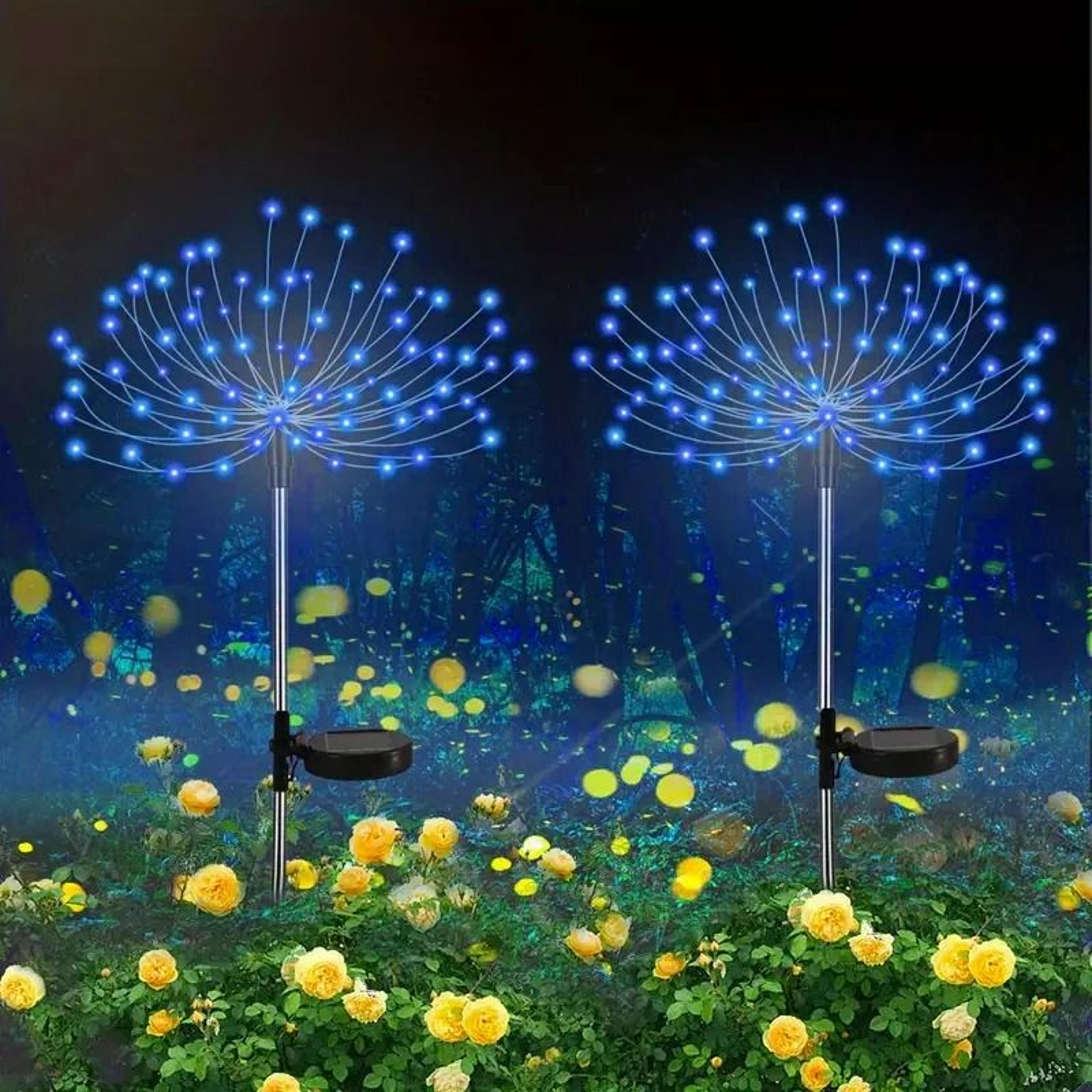 Solar Firework Dandelion Garden Lights For Magical Waterproof Lawn Pathway Decor 5