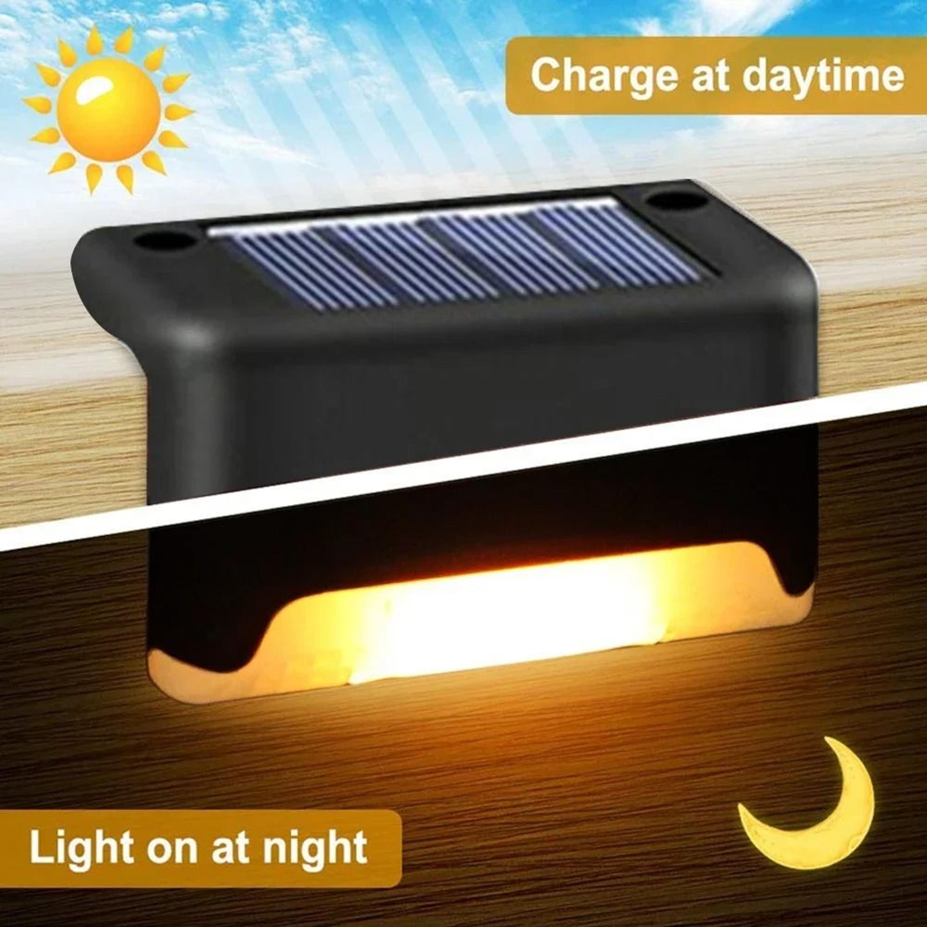 Warm White Solar Step Lights For Safe Outdoor Stair Patio Fence 5