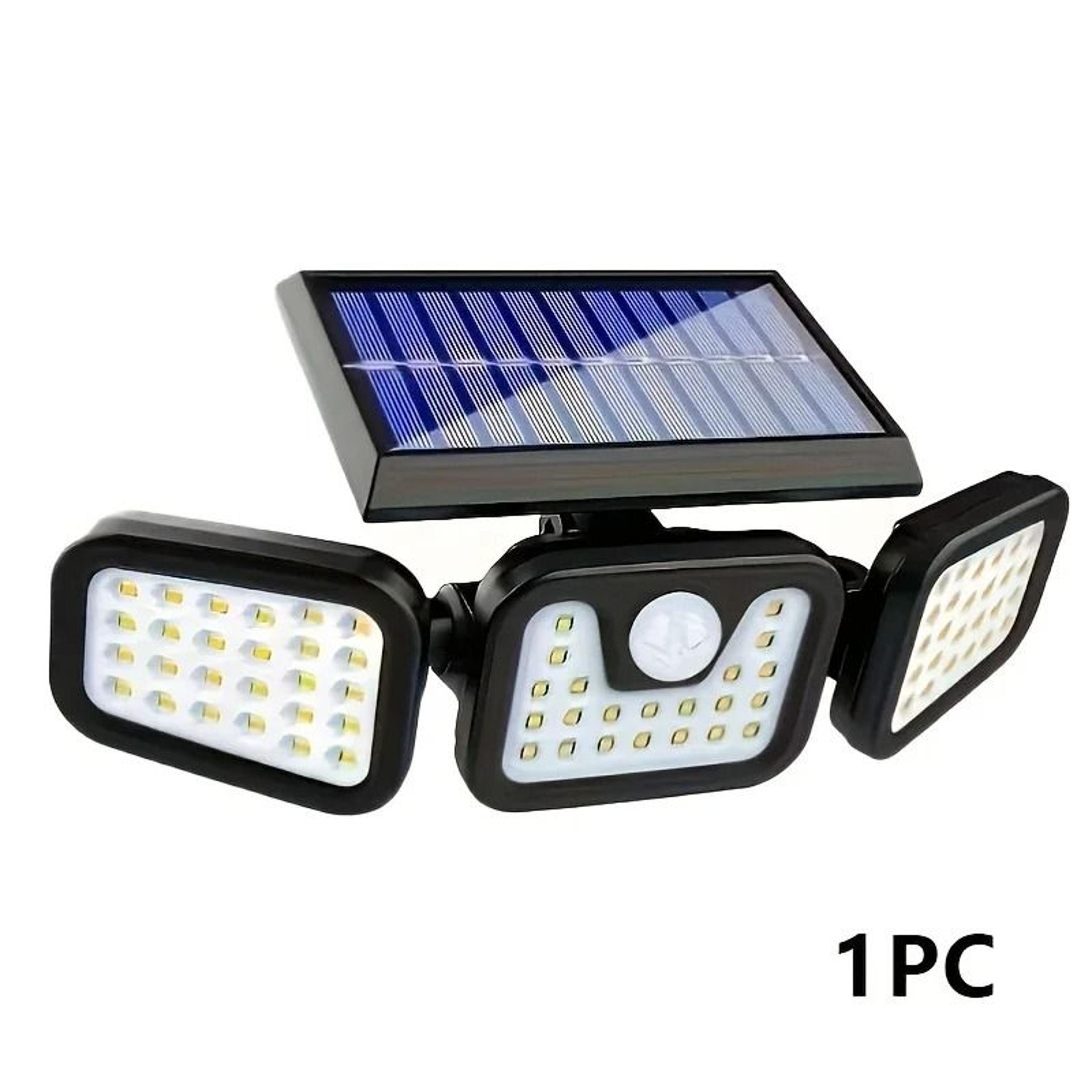 Three Head Solar Motion Sensor Lights For Safer Outdoor Night Lighting 0