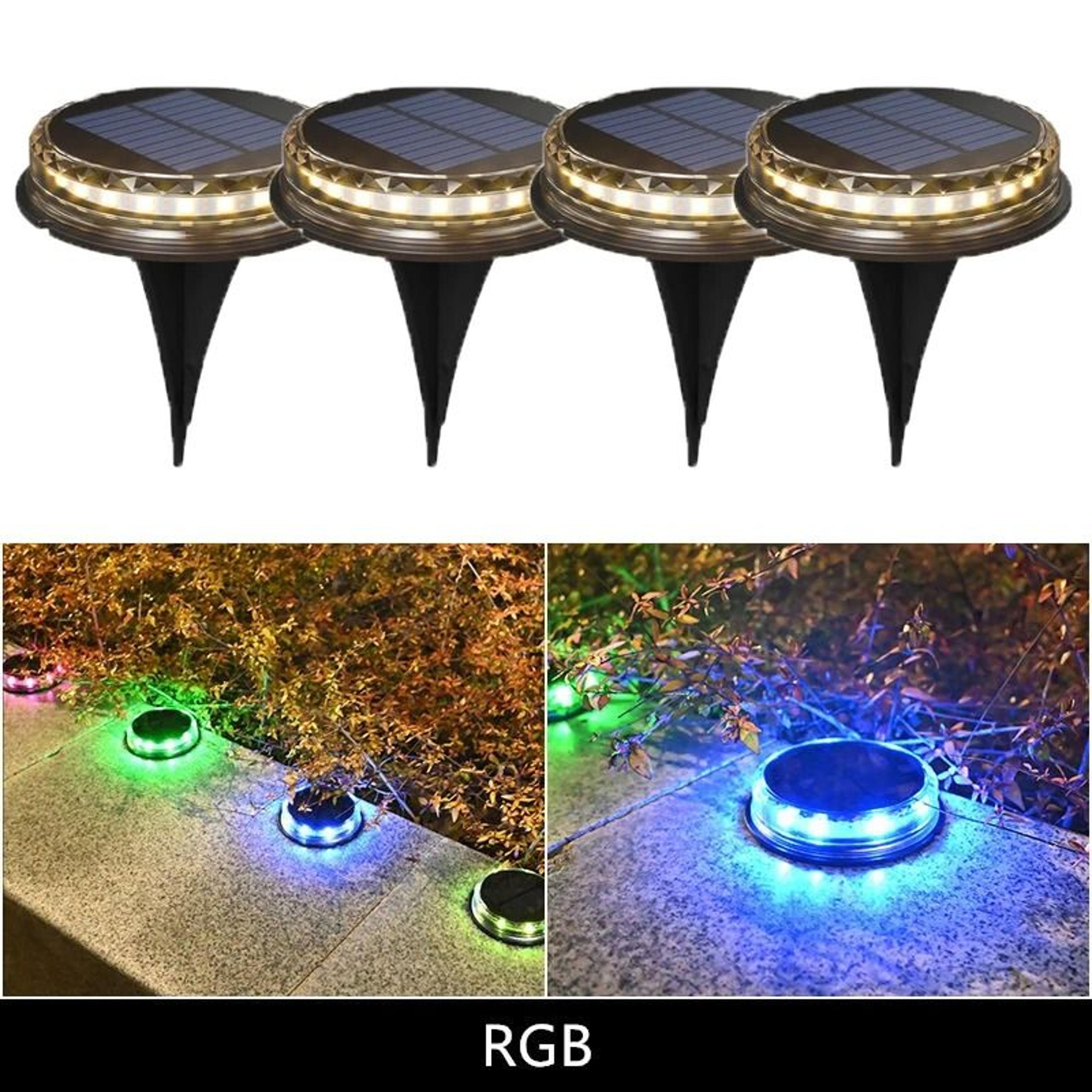 Solar Disk Ground Lights For Safer Garden Pathway Lawn Patio Lighting 3
