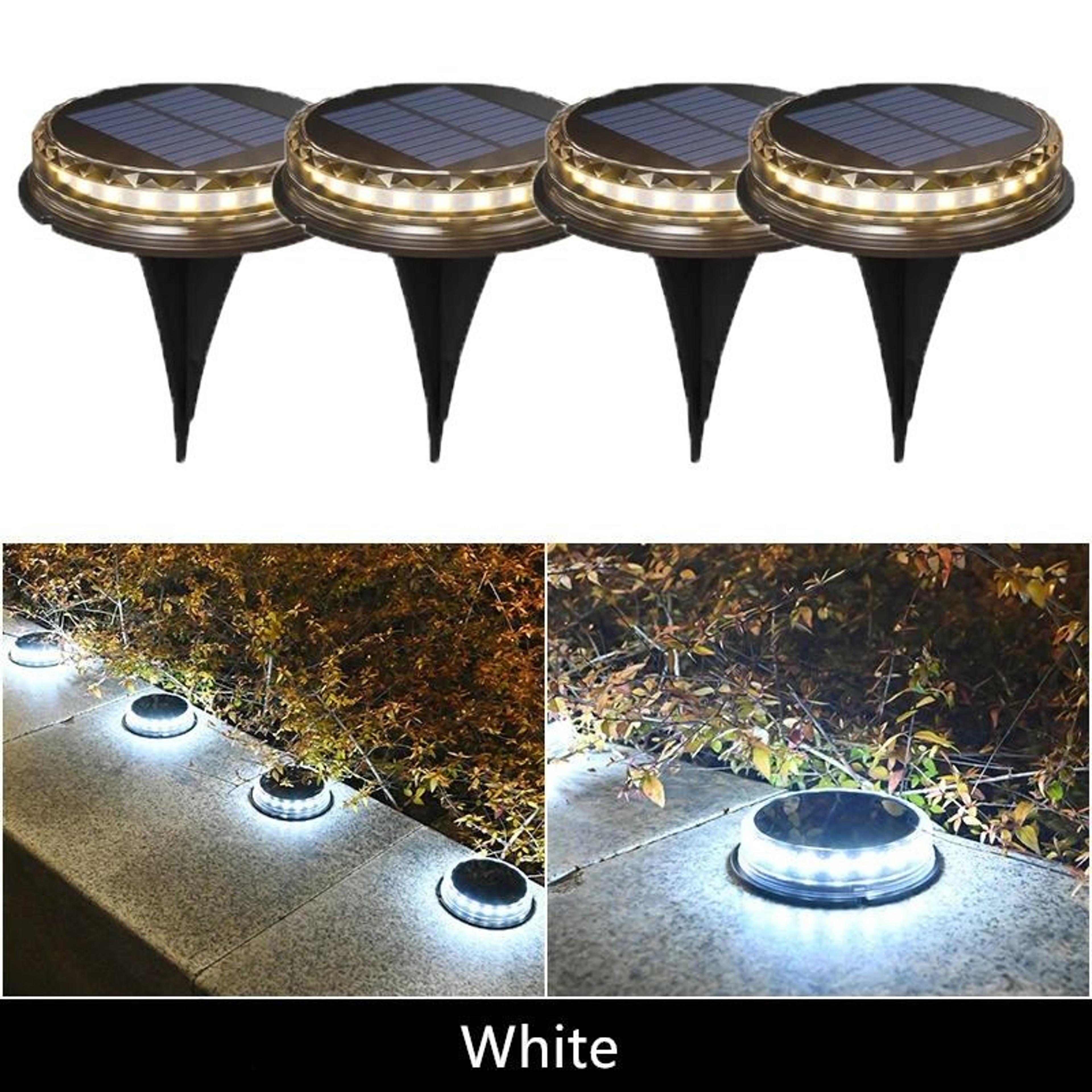 Solar Disk Ground Lights For Safer Garden Pathway Lawn Patio Lighting 2