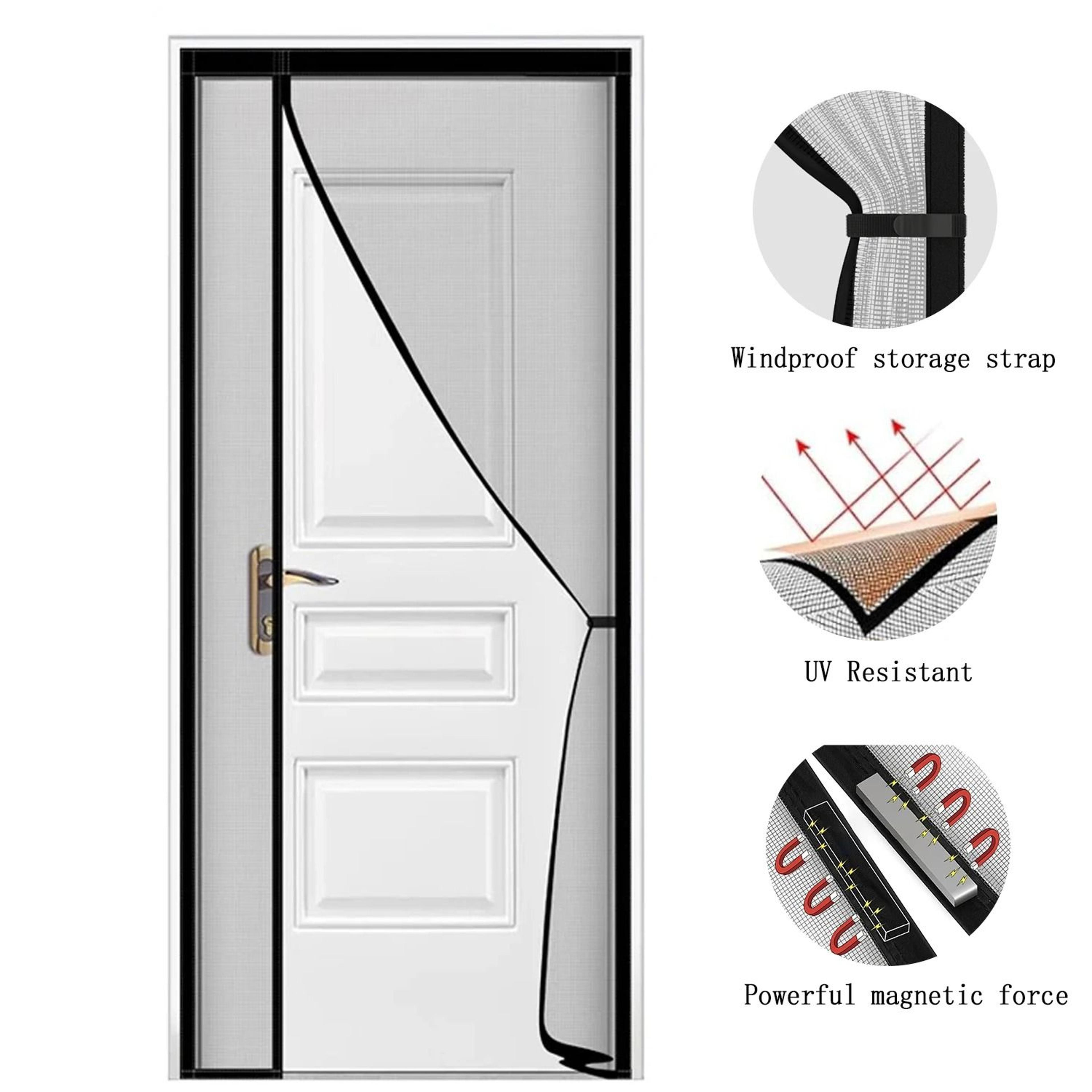 Auto Close Magnetic Screen Door Heavy Duty Mesh For Family Homes 6