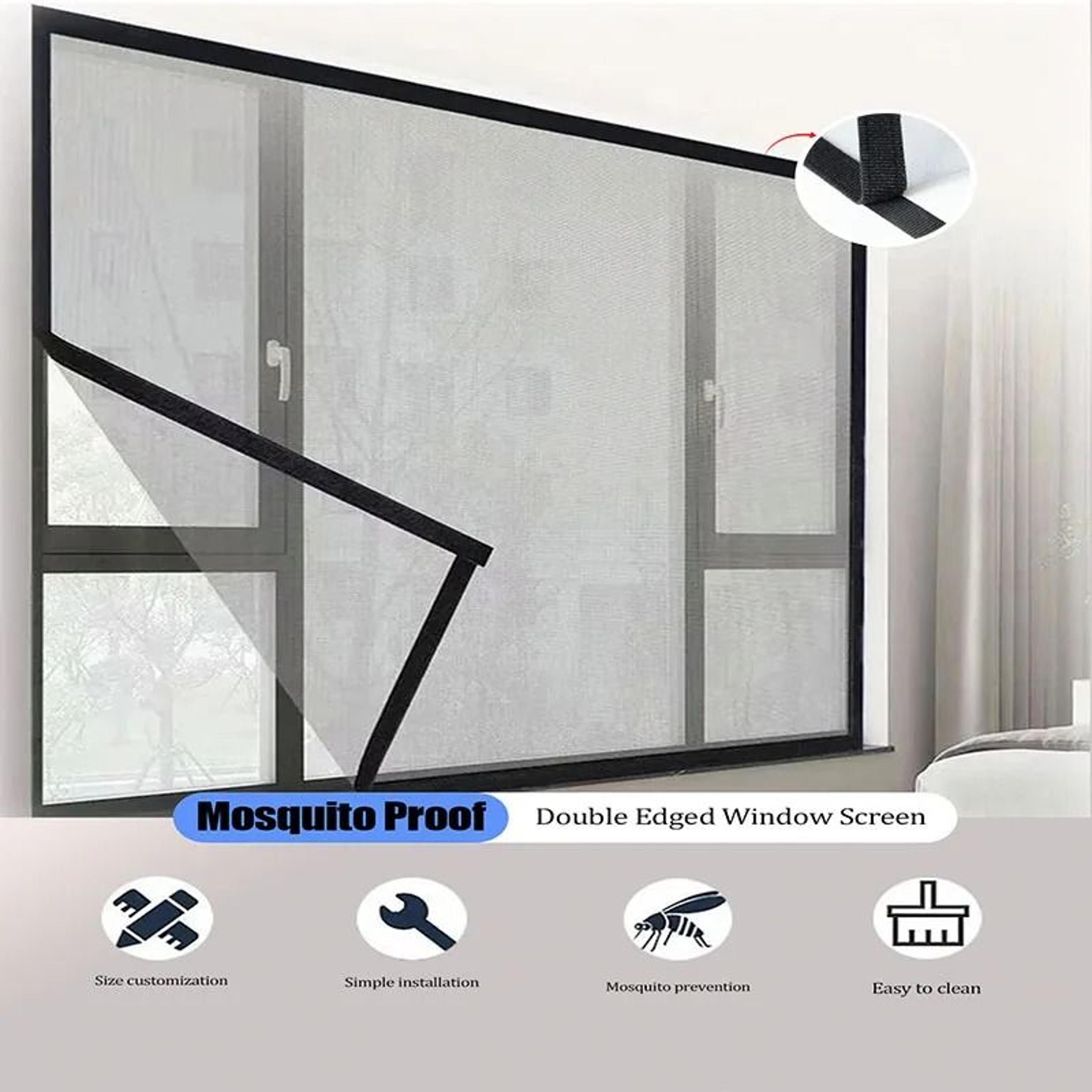 Self Adhesive Black Mosquito Window Screen Mesh For Easy Summer Protection 3