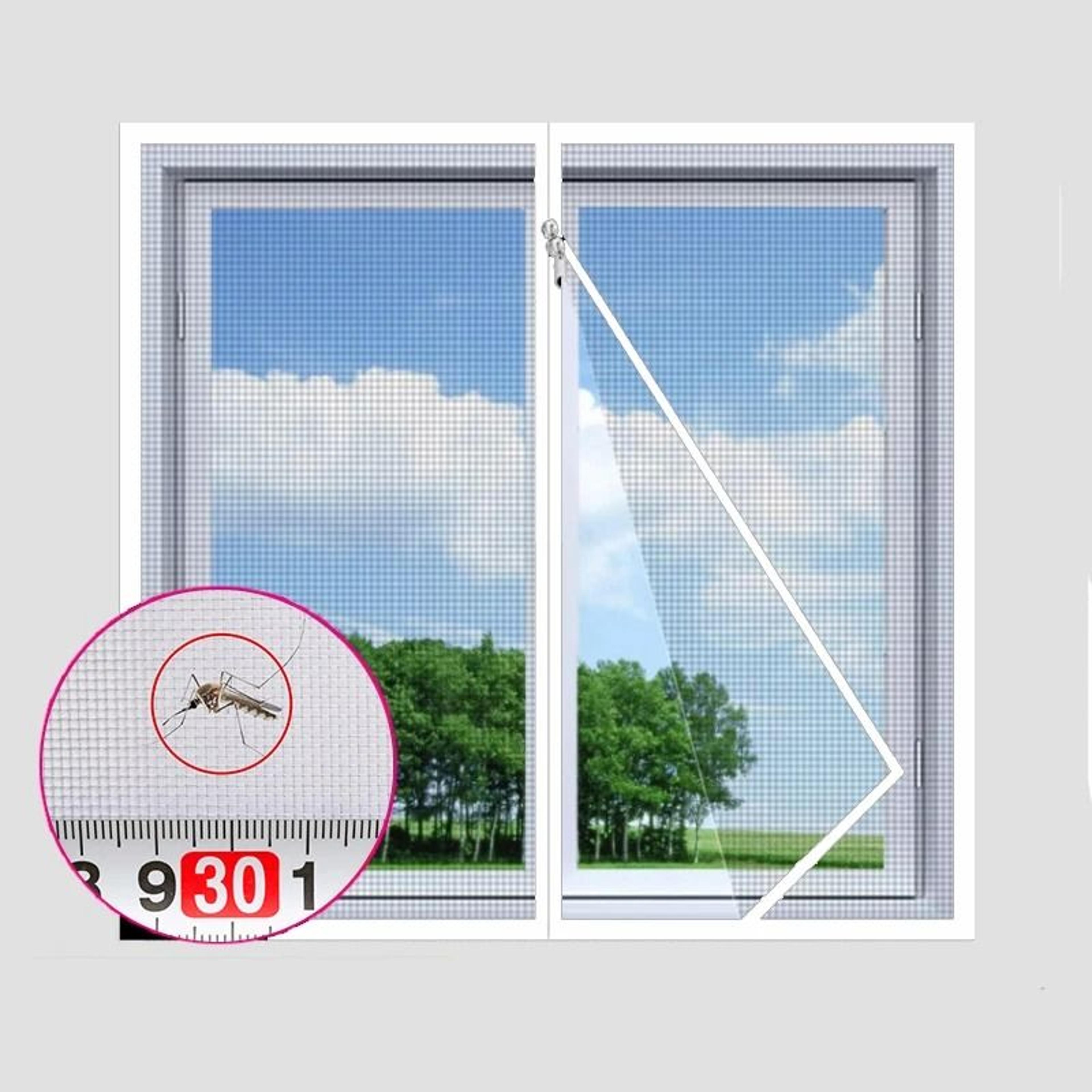 Custom Zipper Mosquito Window Screen Keeps Bugs Out While Air Flows 5
