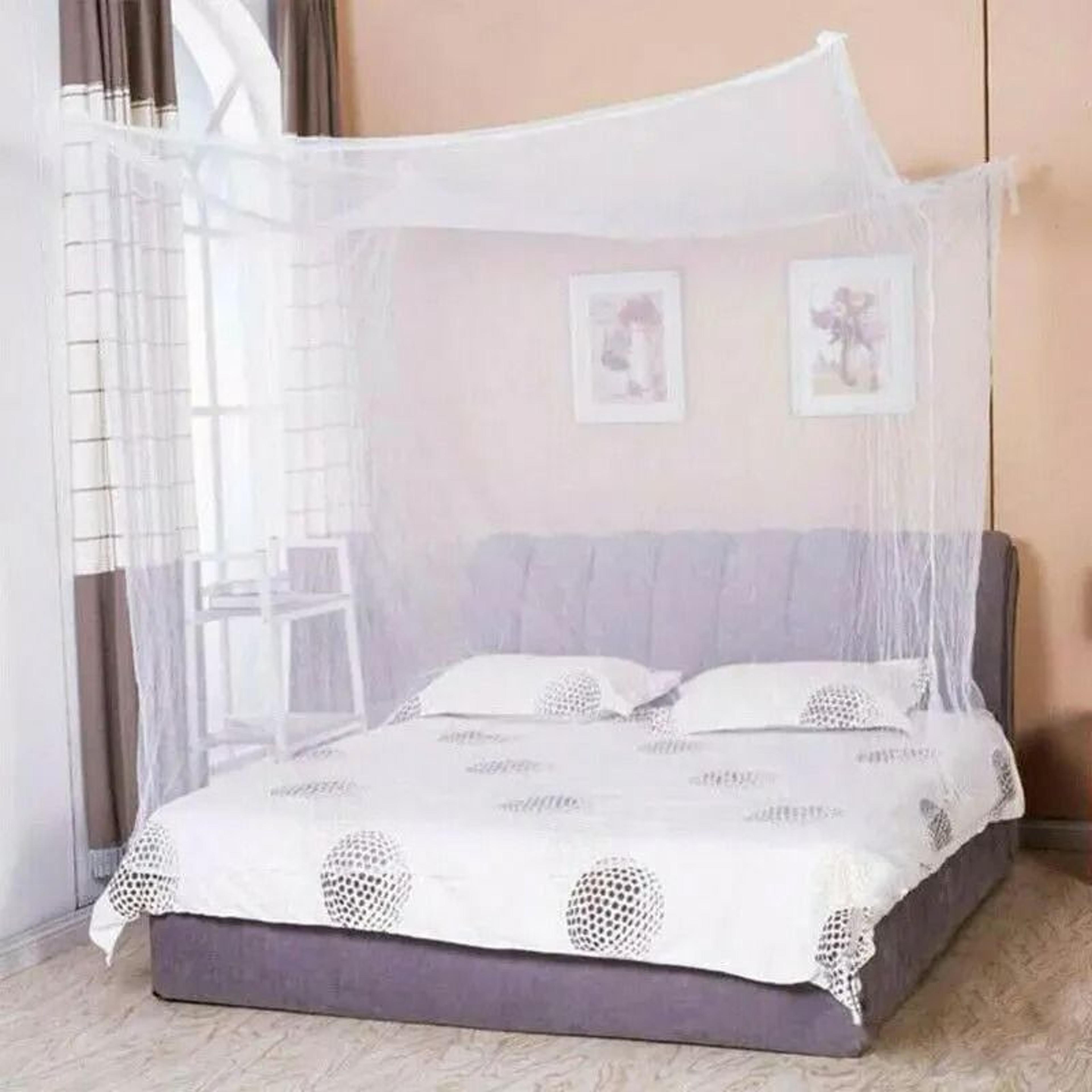 Four Corner Lightweight Mosquito Bed Canopy Keeps Sleep Cool Comfortable Protected 2