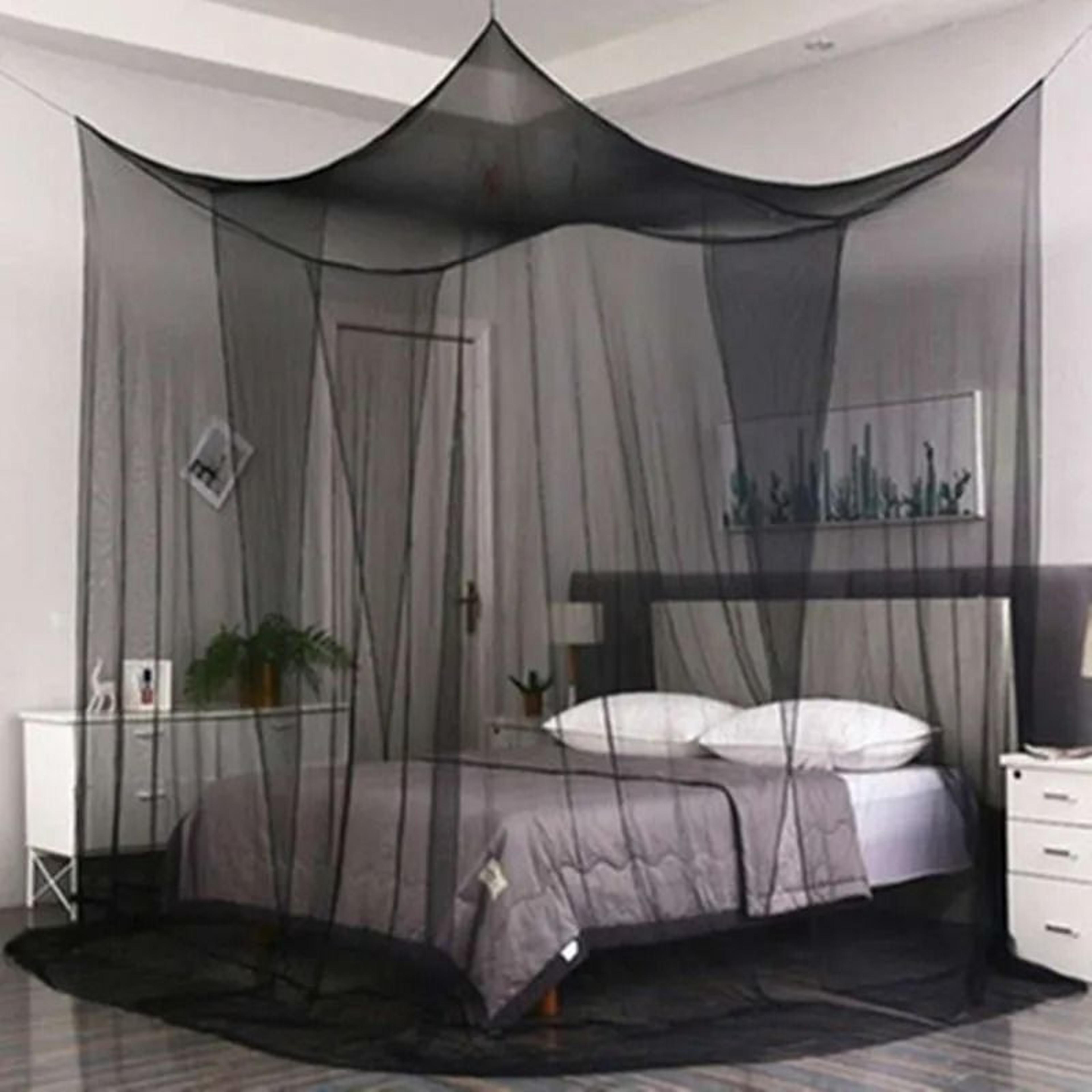 Four Door Palace Mosquito Bed Canopy Adds Elegant Breathable Insect Protection 1