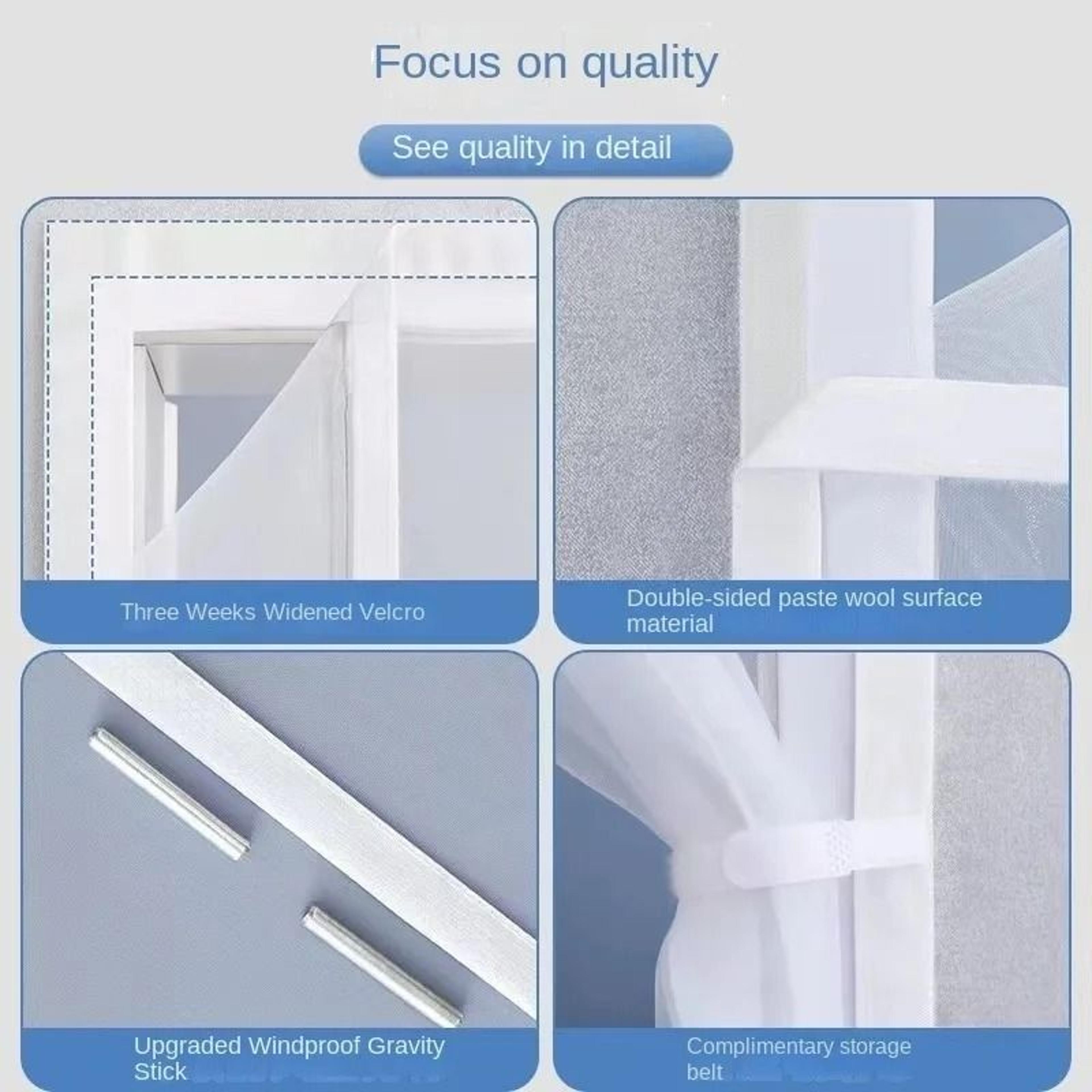 Custom White Magnetic Mosquito Screen Door For Automatic Bug Protection 1
