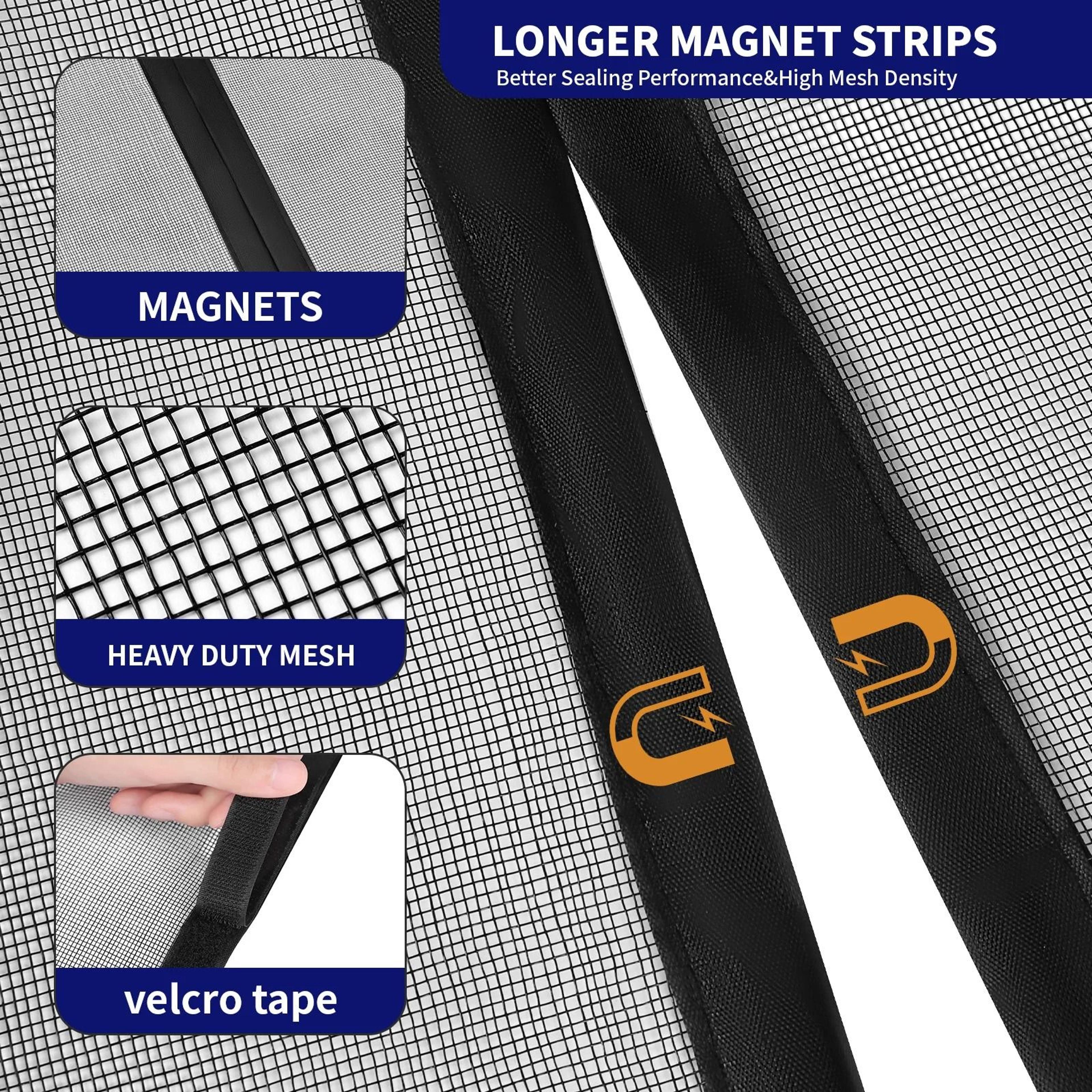 Custom Black Fiberglass Magnetic Mosquito Door Screen For Automatic Insect Protection 4