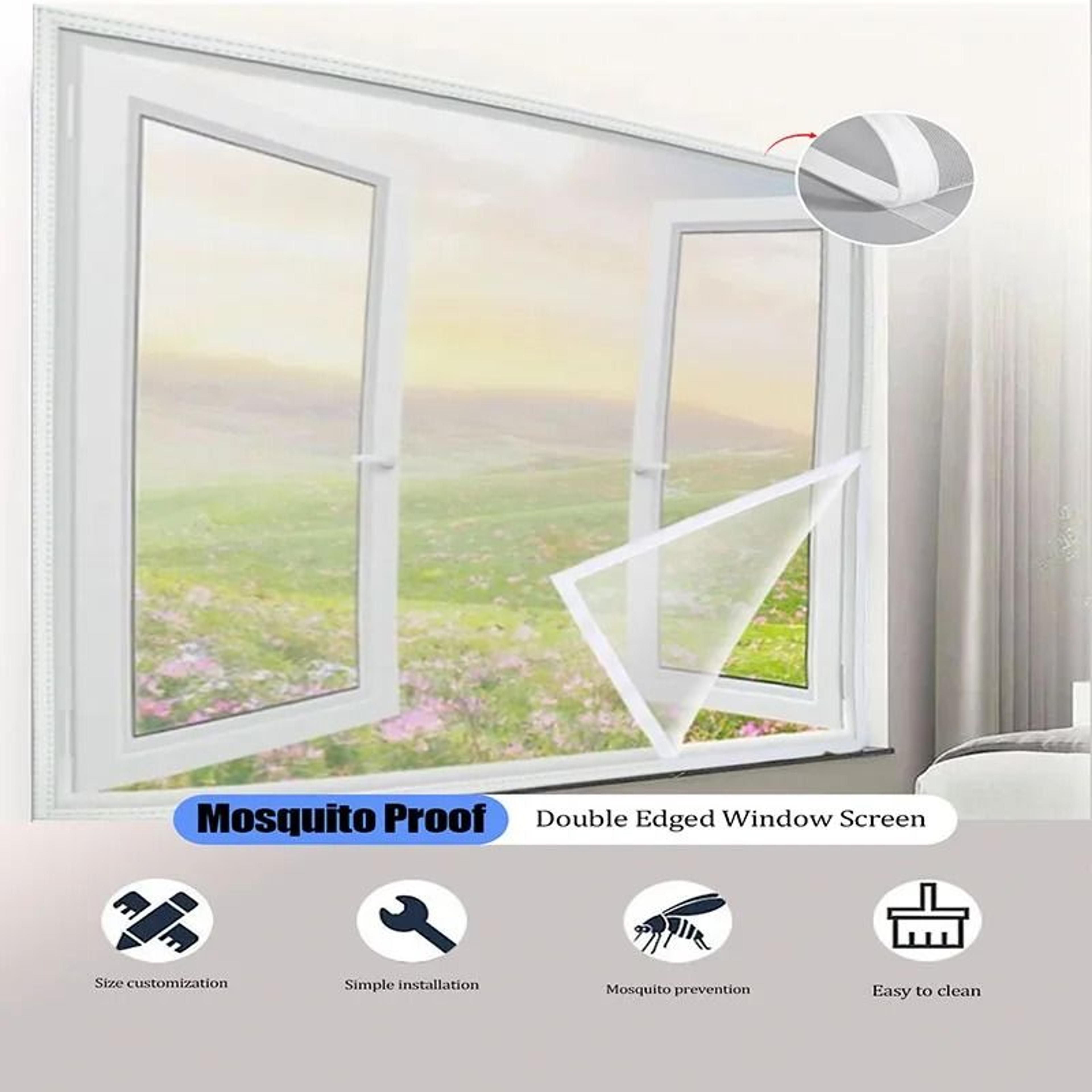 White Self Adhesive Mosquito Window Screen Mesh For Easy Summer Protection 6