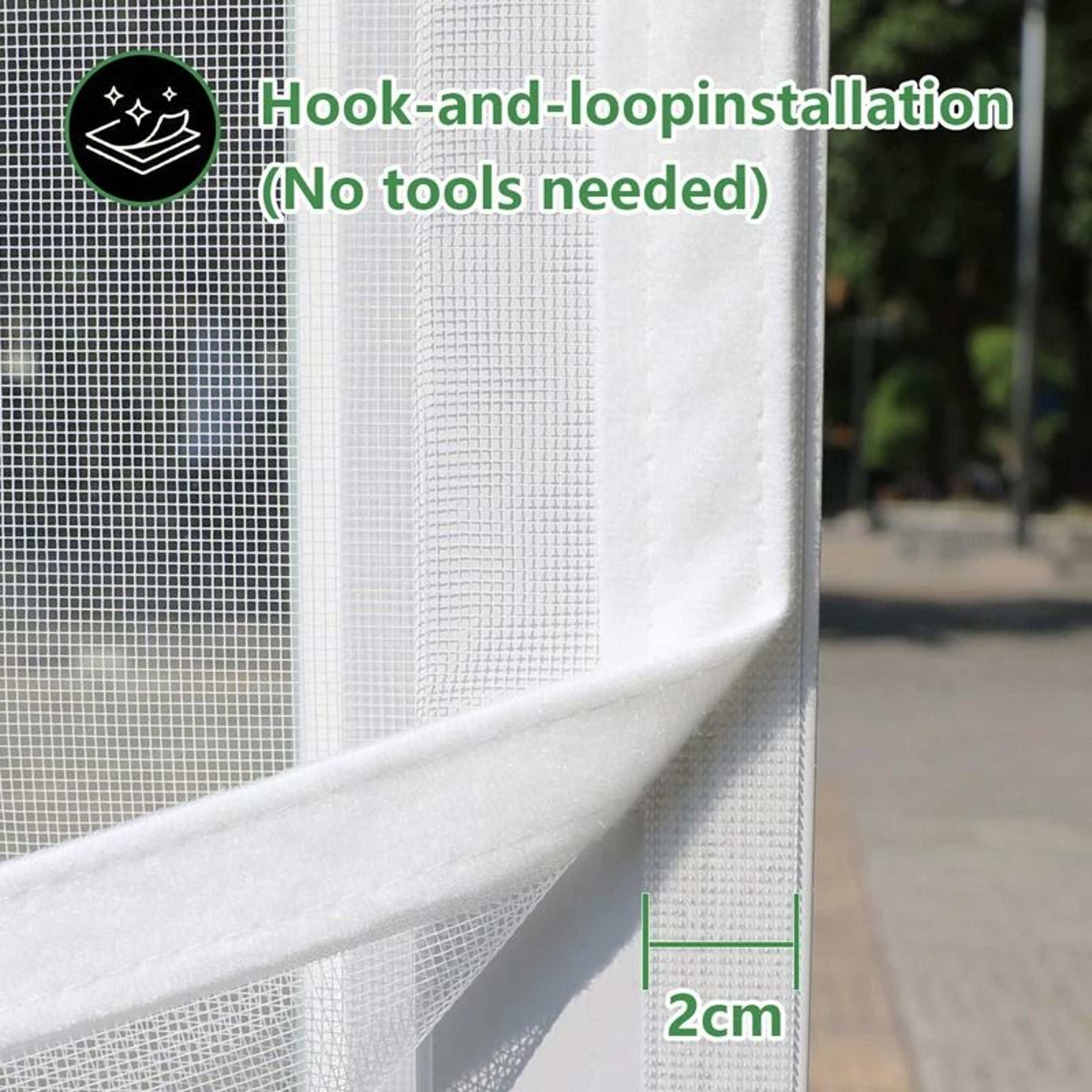 Easy Access White Zipper Window Screen For Breathable Mosquito Protection 1