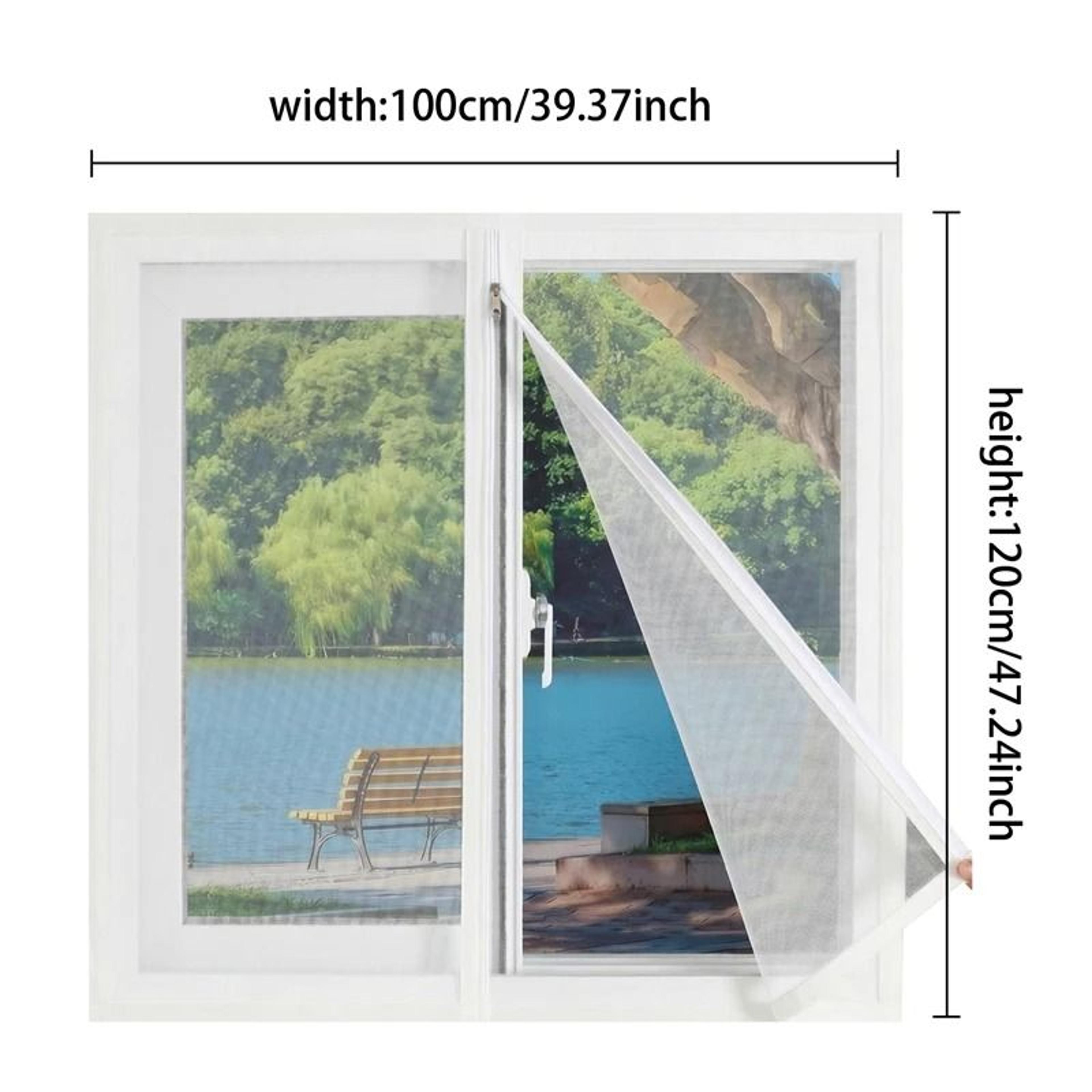 Easy Access White Zipper Window Screen For Breathable Mosquito Protection 3