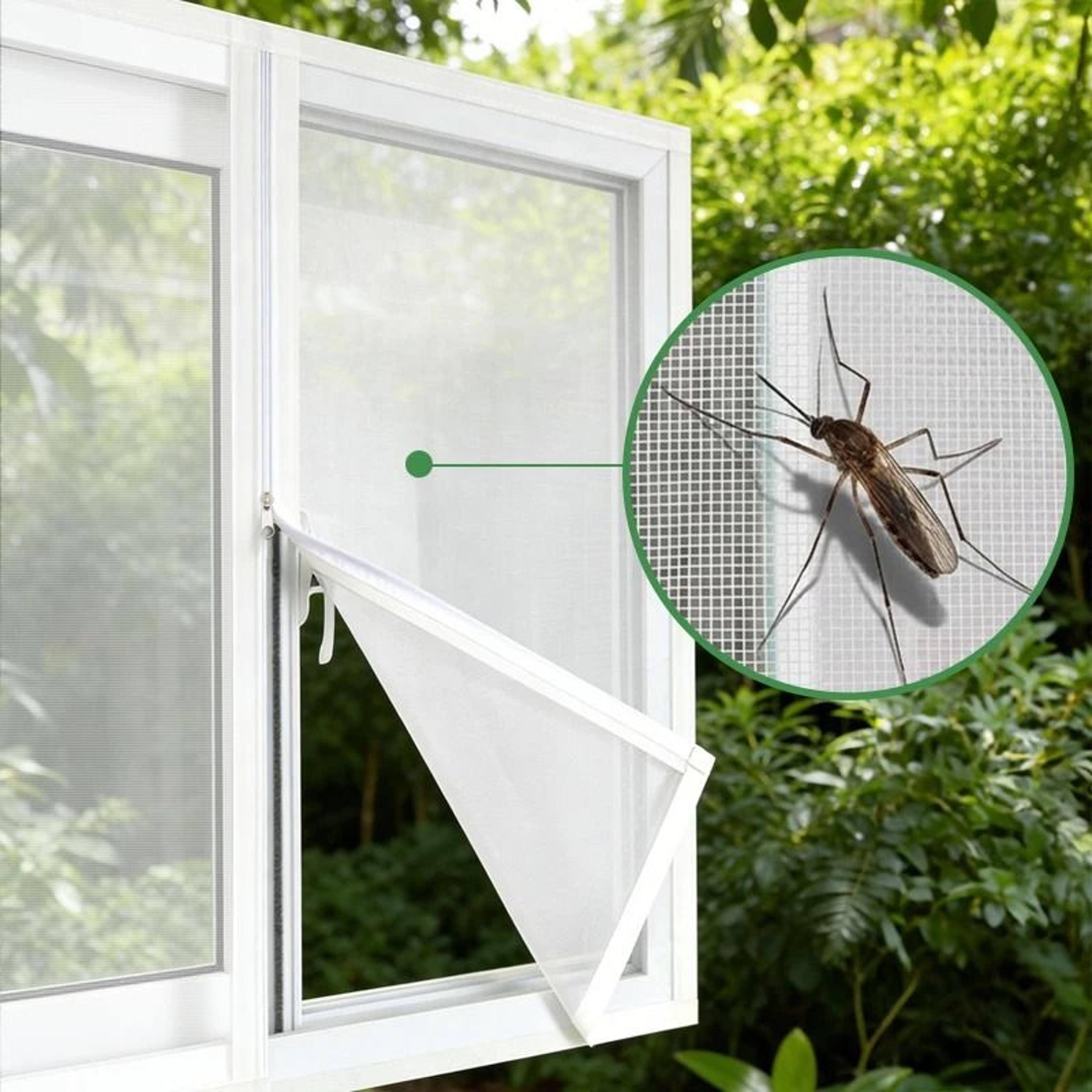 Easy Access White Zipper Window Screen For Breathable Mosquito Protection 5