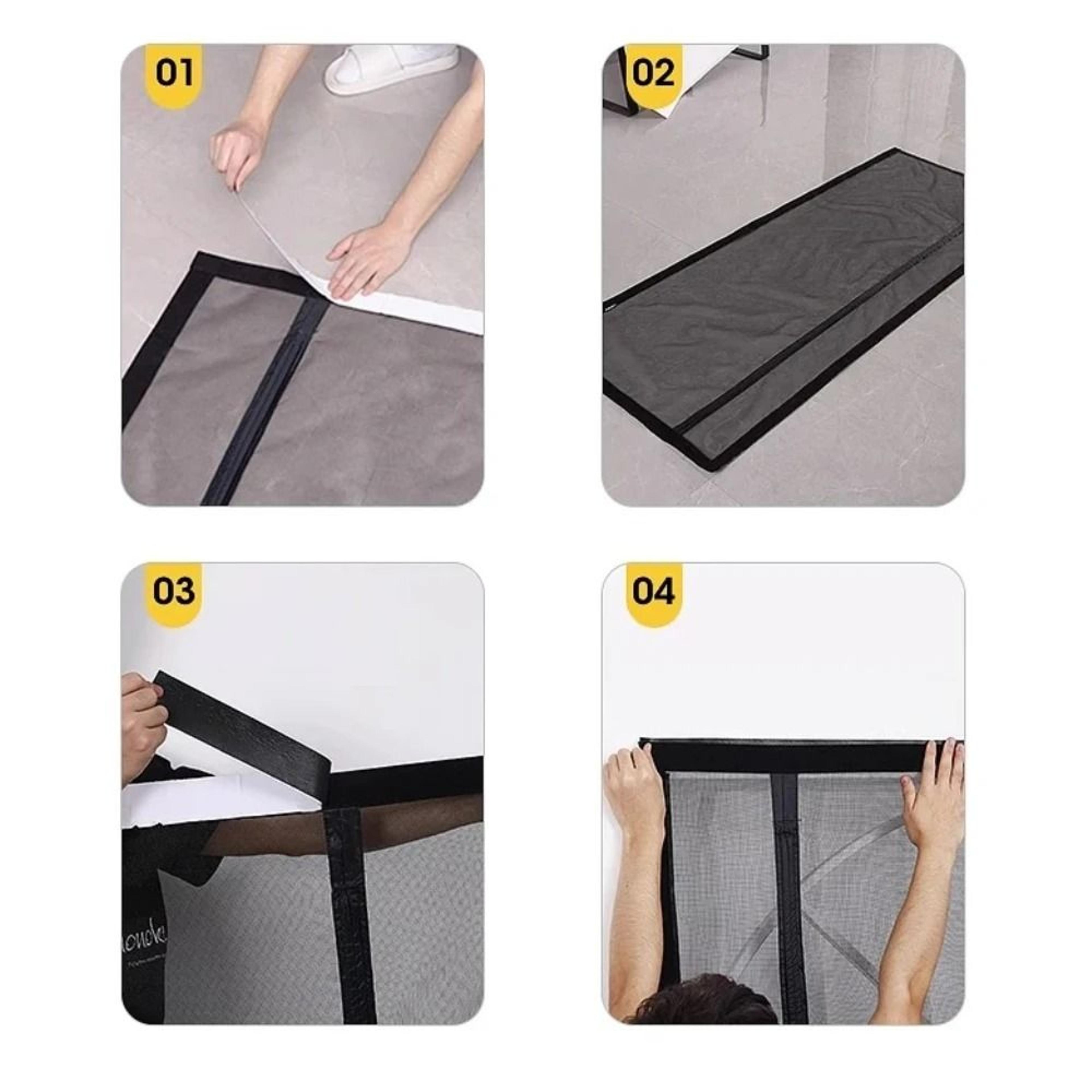 Heavy Duty Magnetic Screen Door With Auto Closing Pet Friendly Mesh 5