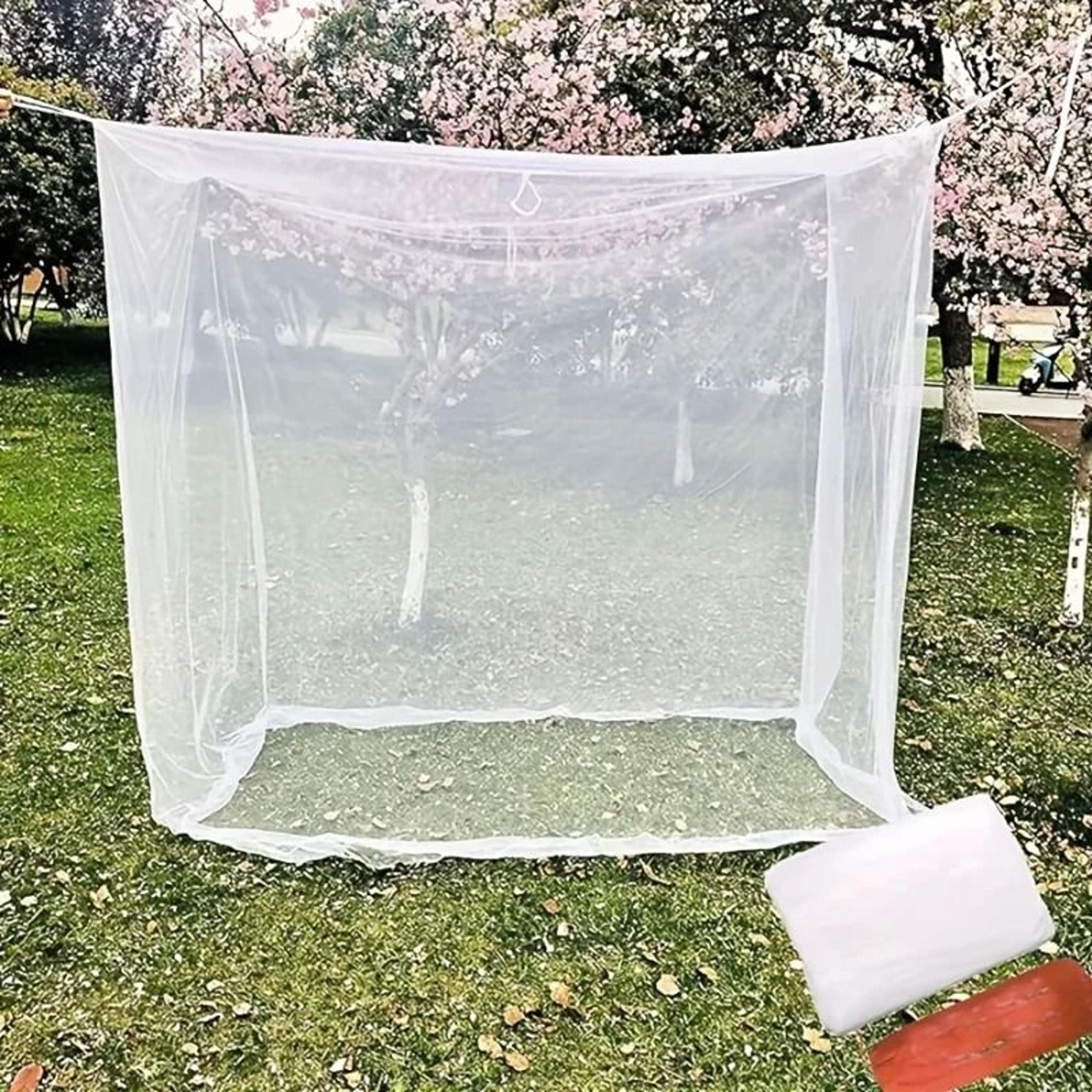 large white camping mosquito net for breathable portable outdoor protection everyday