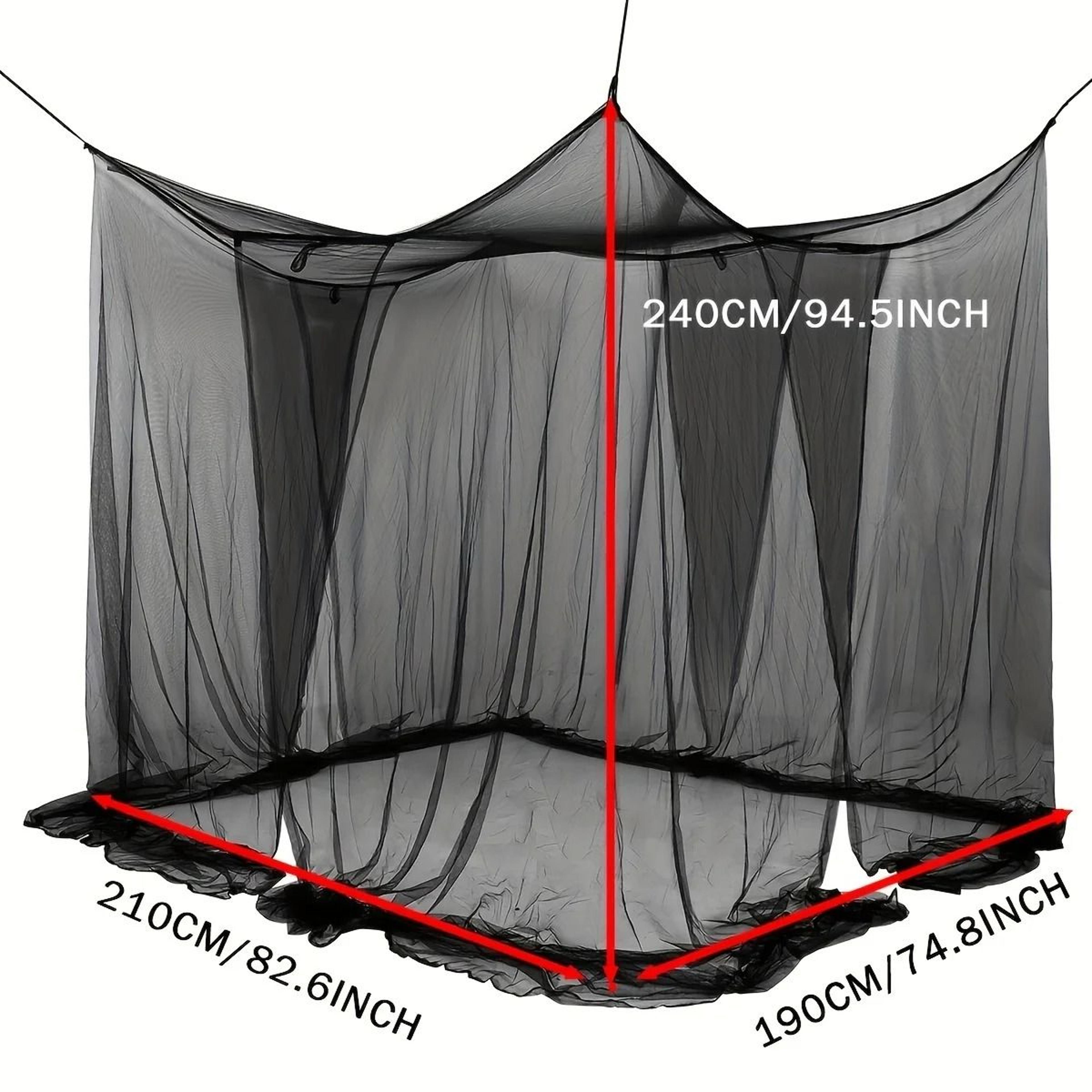 Floor To Ceiling Quadrangle Mosquito Net With Double Opening Bed Protection 6