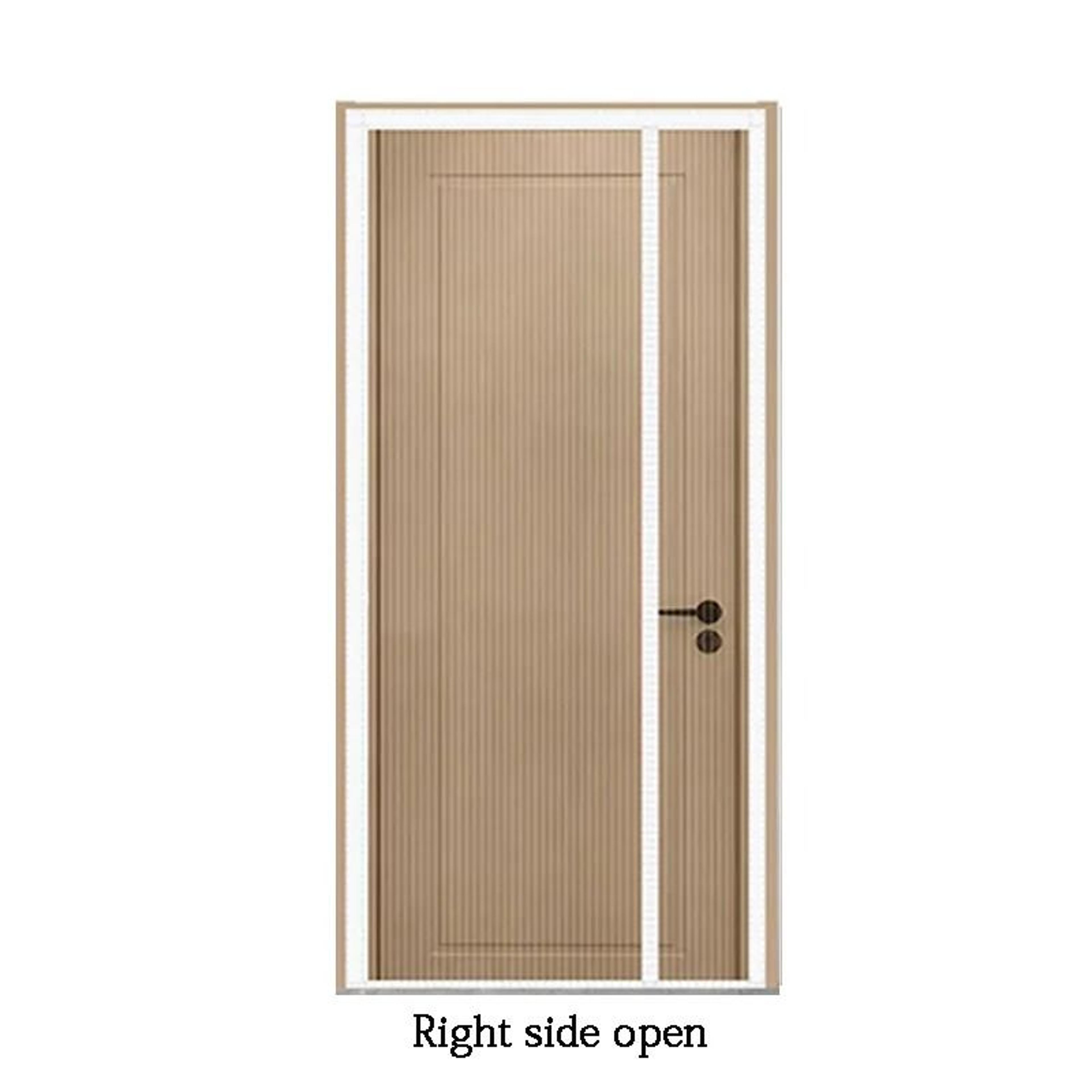 White Side Opening Magnetic Mosquito Screen Door For No Drill Protection 1