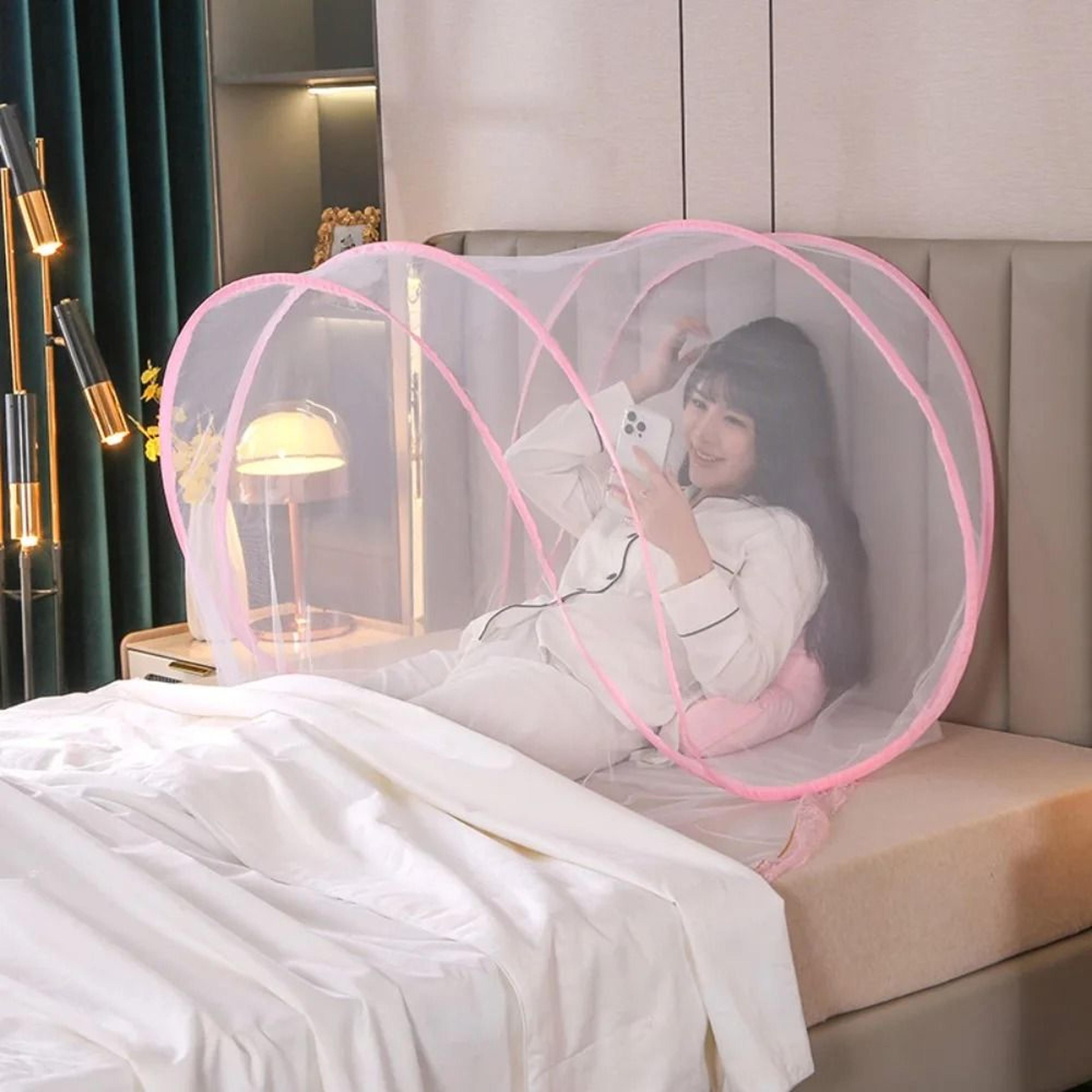 Compact Foldable Travel Mosquito Net For Single Bed Head Protection Summer 11