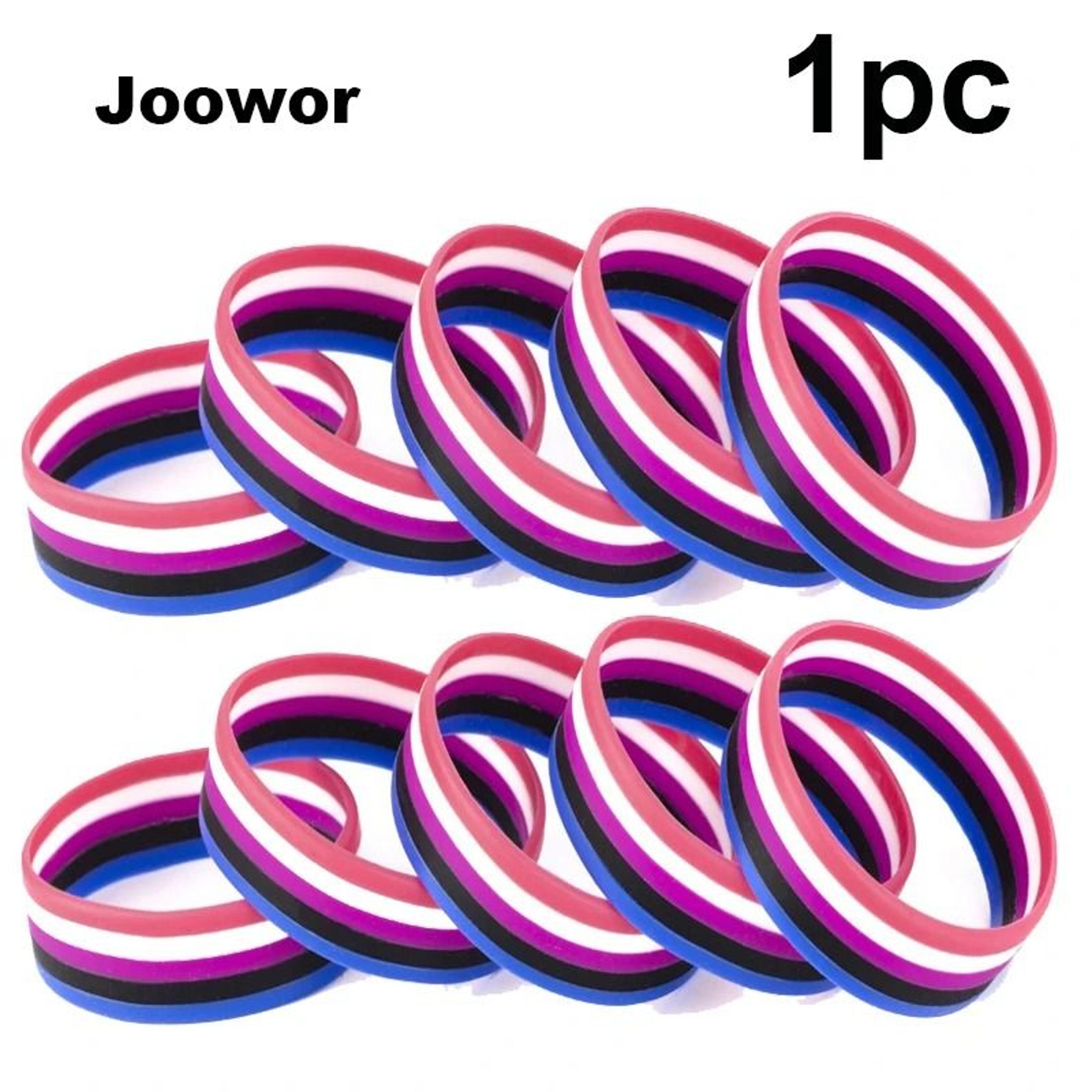 Rainbow Pride Silicone Bracelet Colorful Wristband For Everyday Identity Expression Jewelry 7