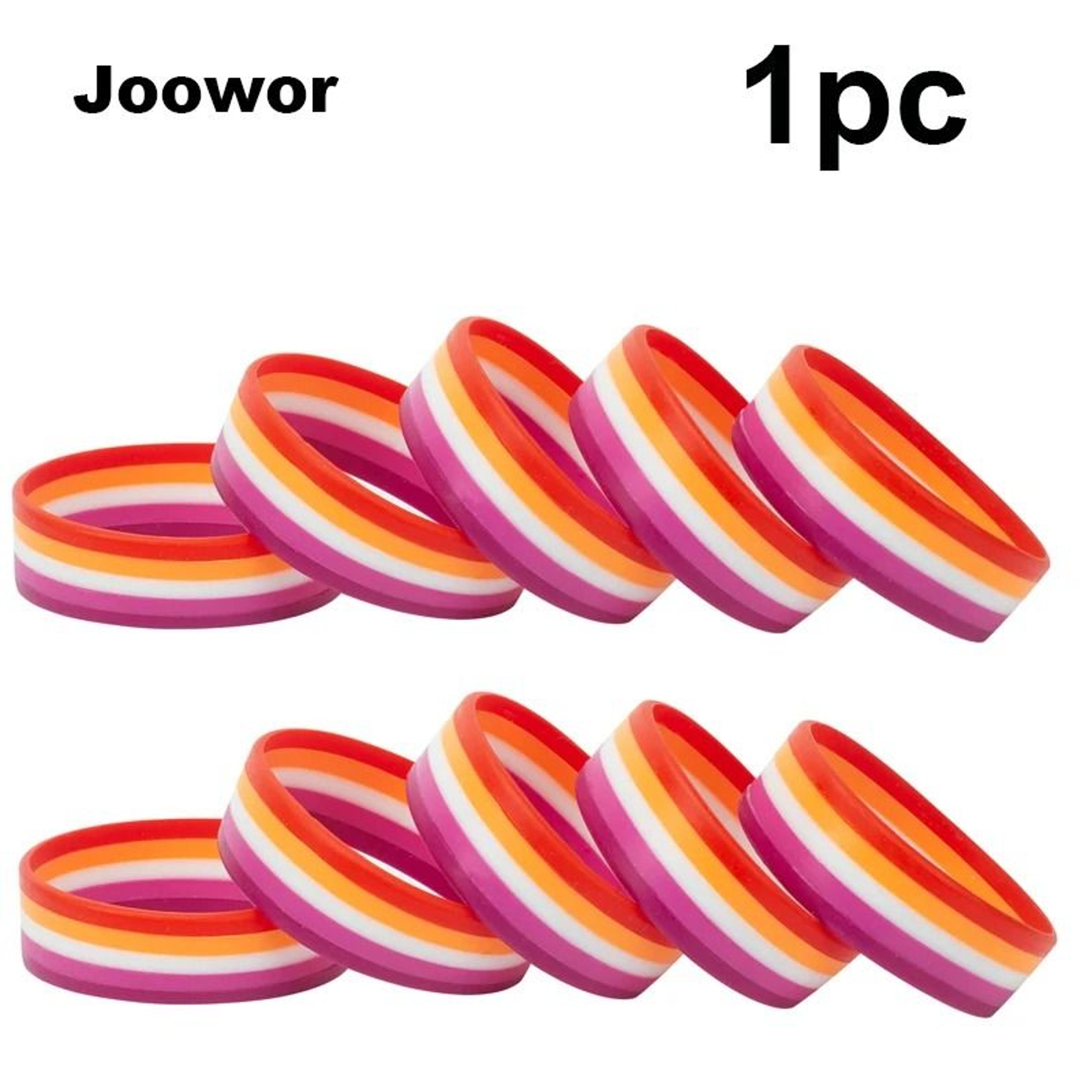 Rainbow Pride Silicone Bracelet Colorful Wristband For Everyday Identity Expression Jewelry 3