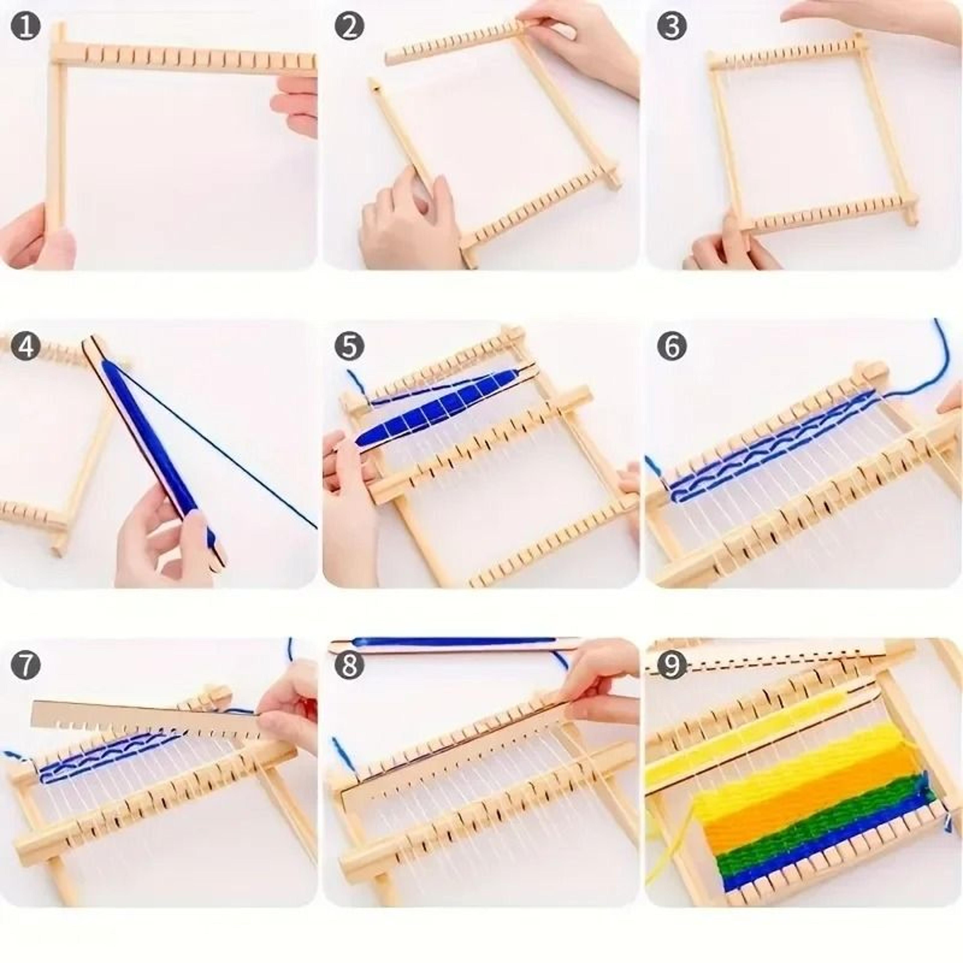 Wooden Tapestry Weaving Loom Kit For Easy Beginner Fiber Art Projects 5
