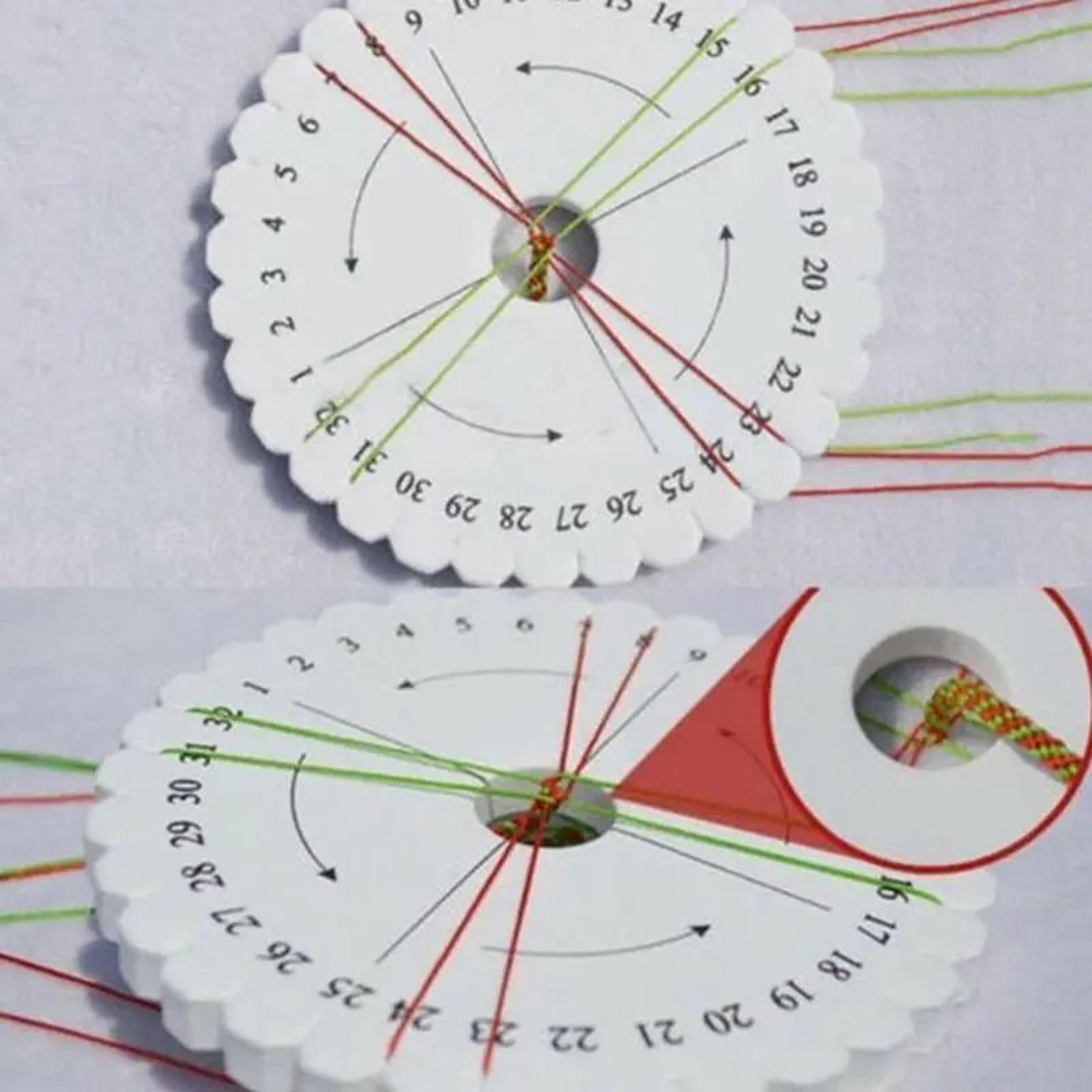 Round Square Kumihimo Braiding Discs For Easy Bracelet Cord Jewelry Making 3
