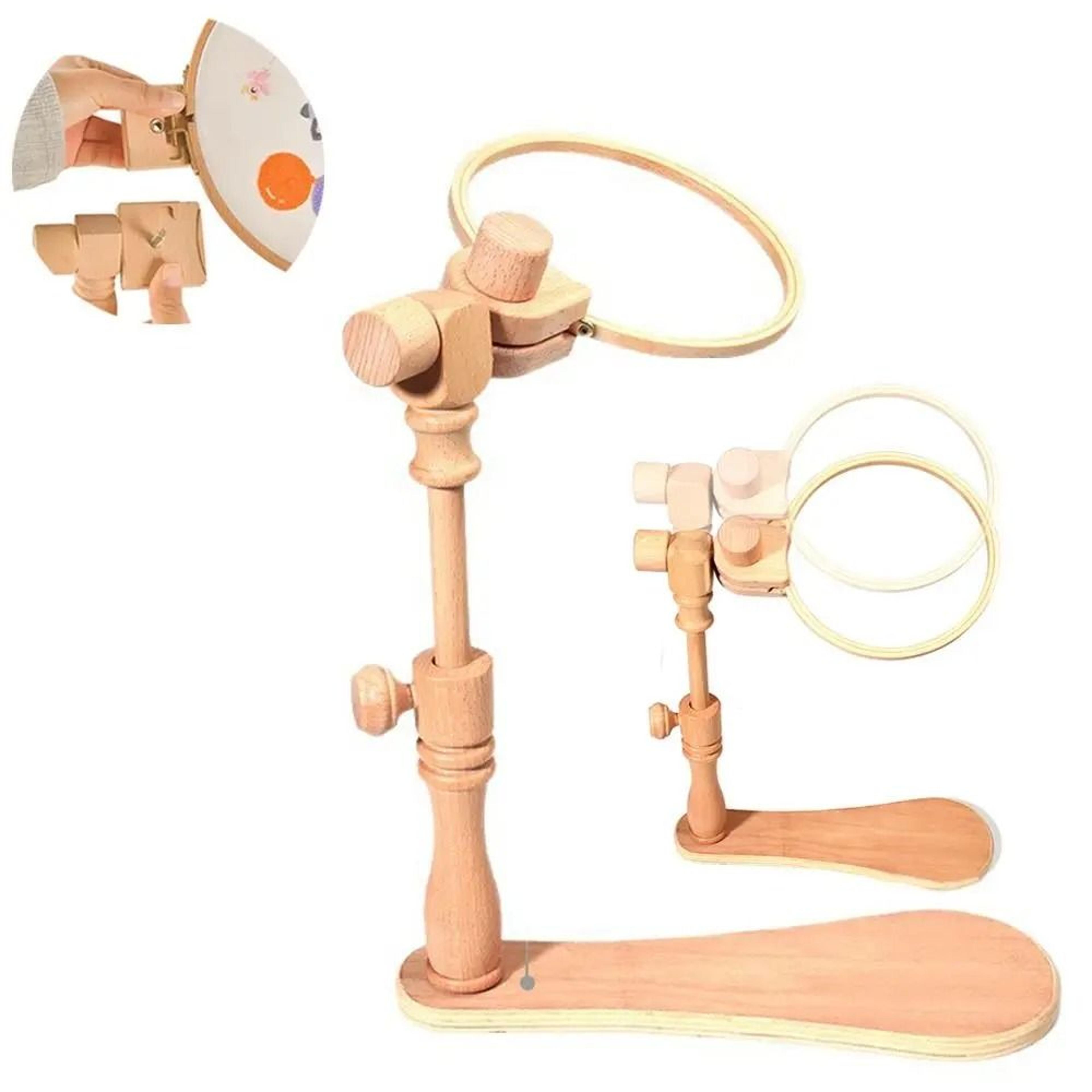 Rotating Wooden Embroidery Stand For Easy Hands Free Needlework Projects 5