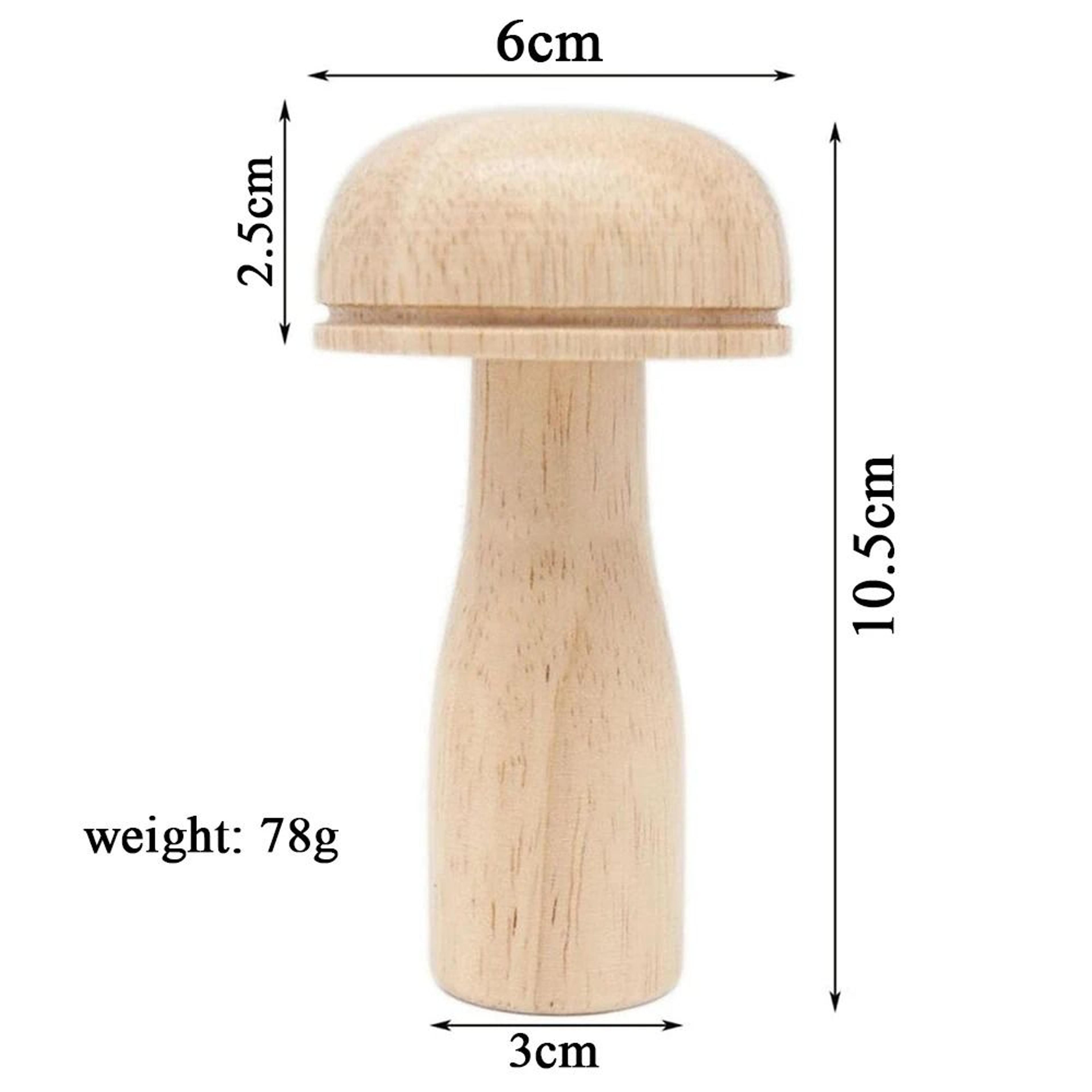 Wooden Mushroom Darning Tool For Easy Sock Mending And Fabric Repairs 1