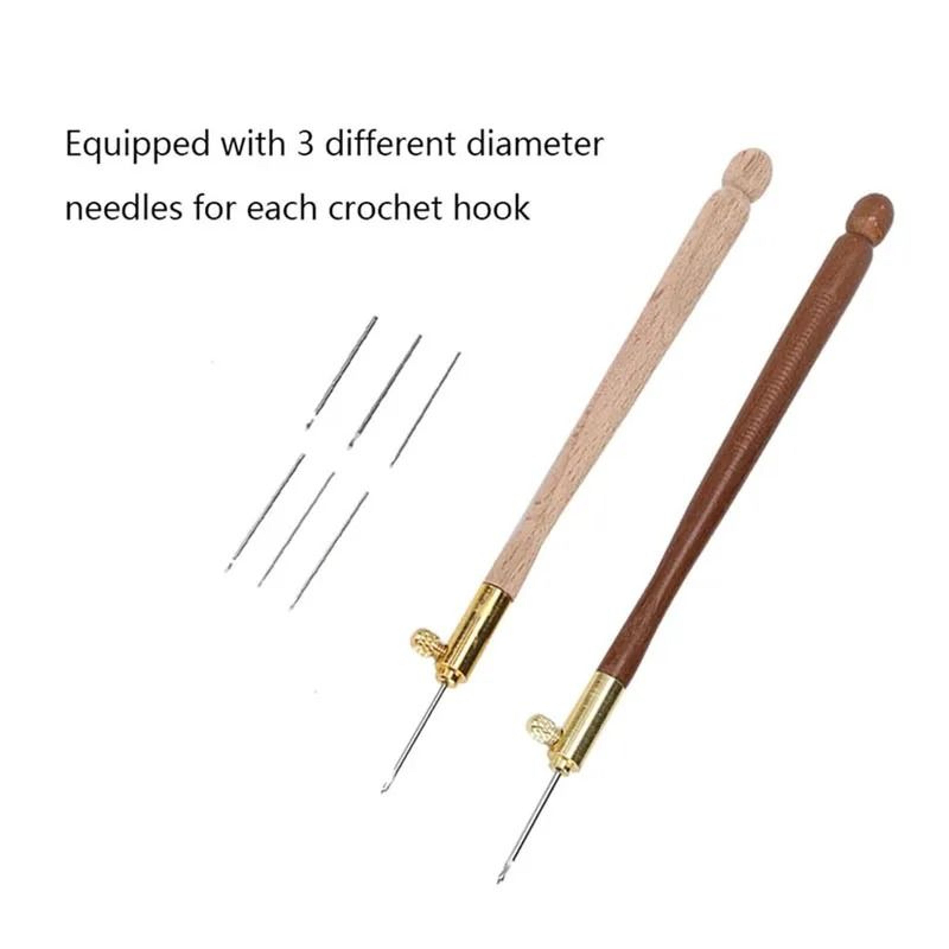 Wooden Tambour Embroidery Hook Set For Precise Beading Sequin Stitching Projects 3