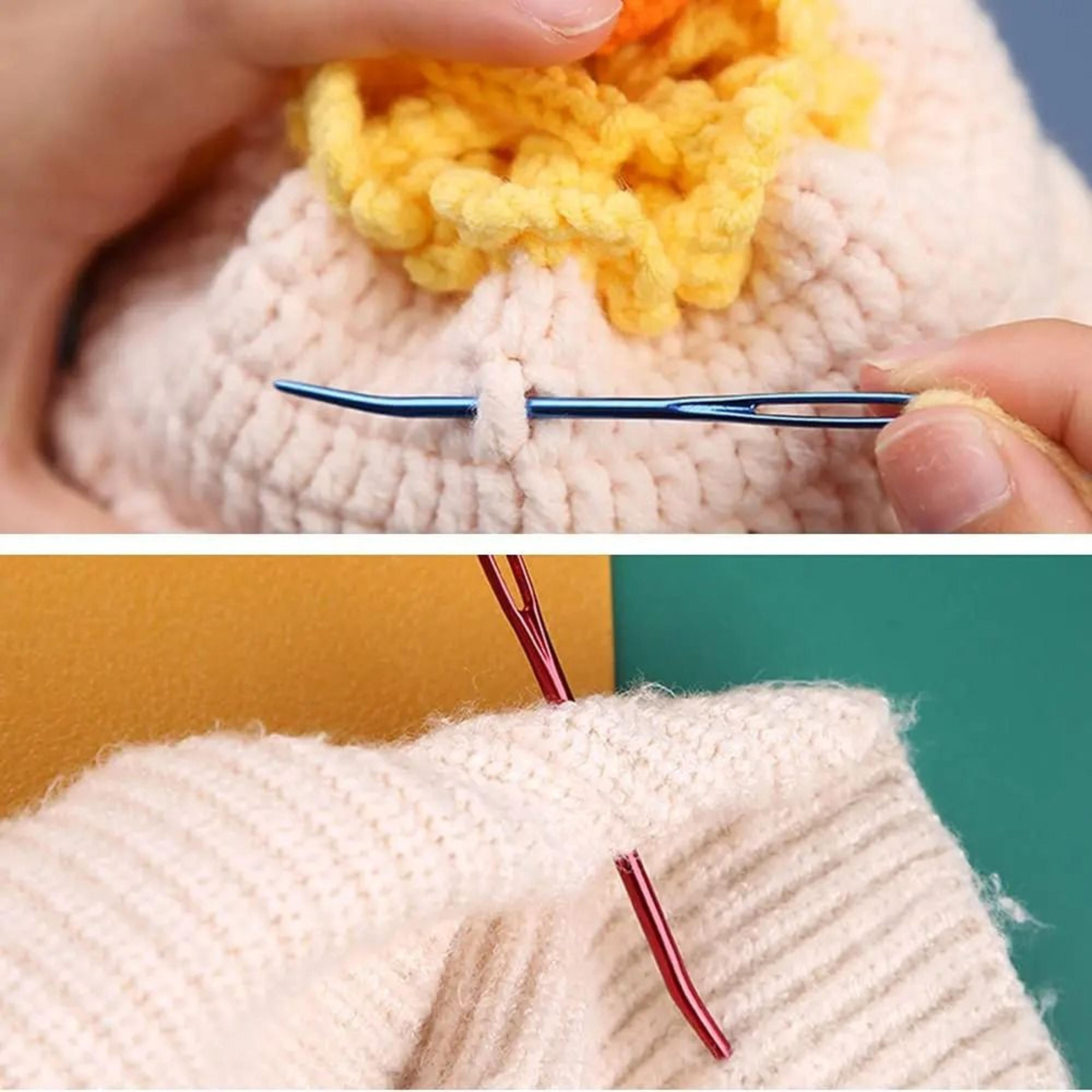 Eight Piece Aluminum Yarn Needle Set For Easy Knitting Crochet Finishing 5