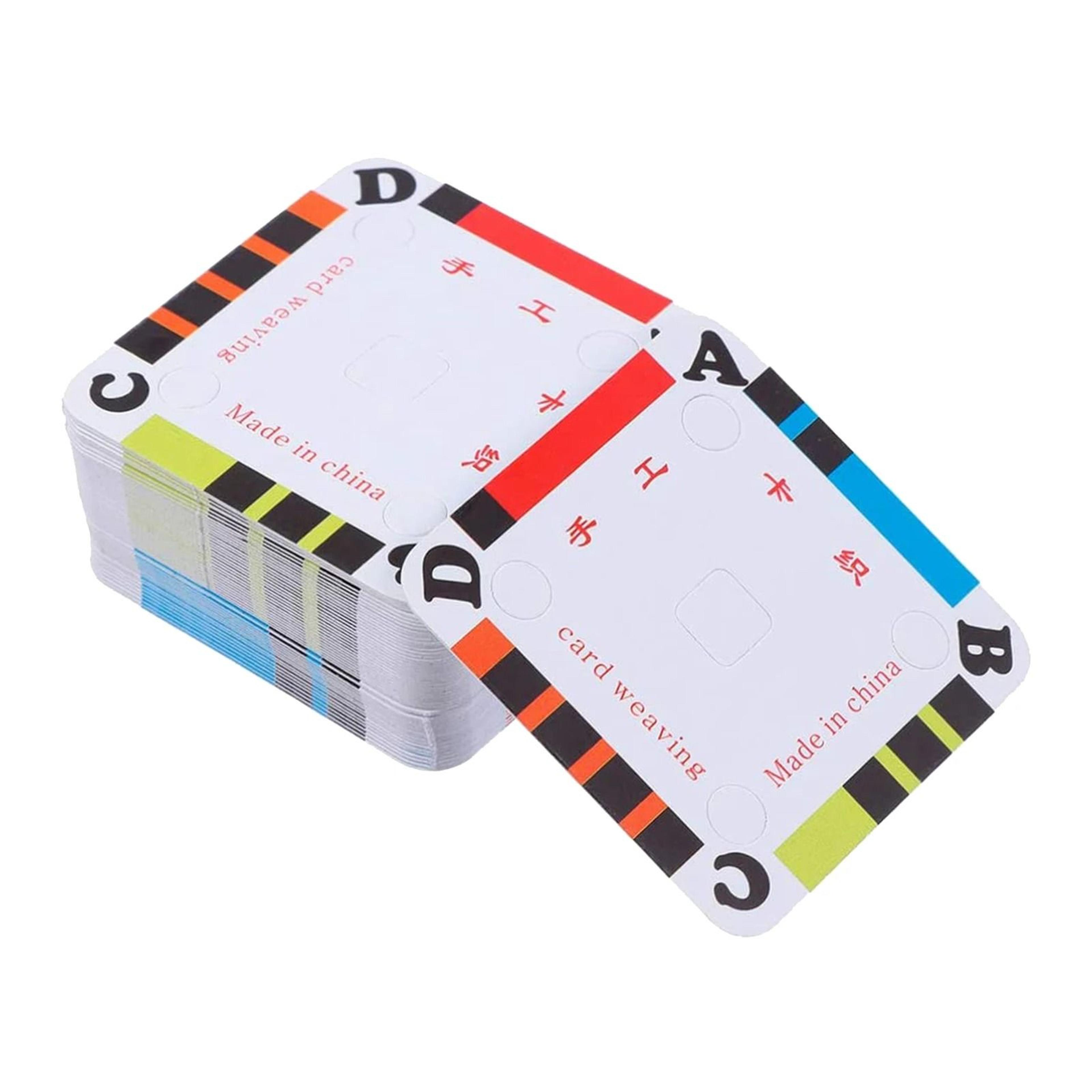 Hundred Piece Tablet Weaving Card Set For Creative Braided Craft Projects 6