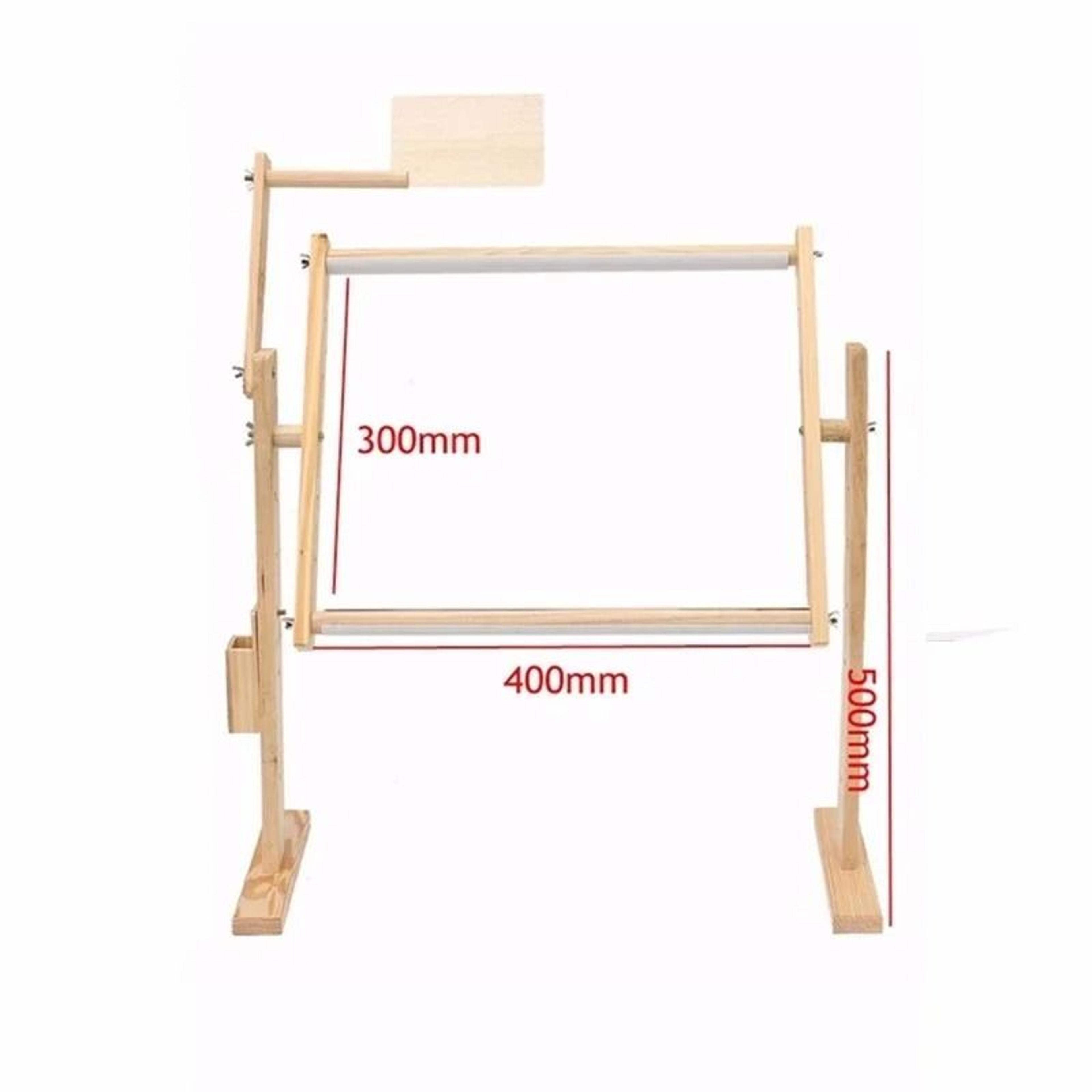 Adjustable Wooden Embroidery Floor Stand For Comfortable Hands Free Stitching 1