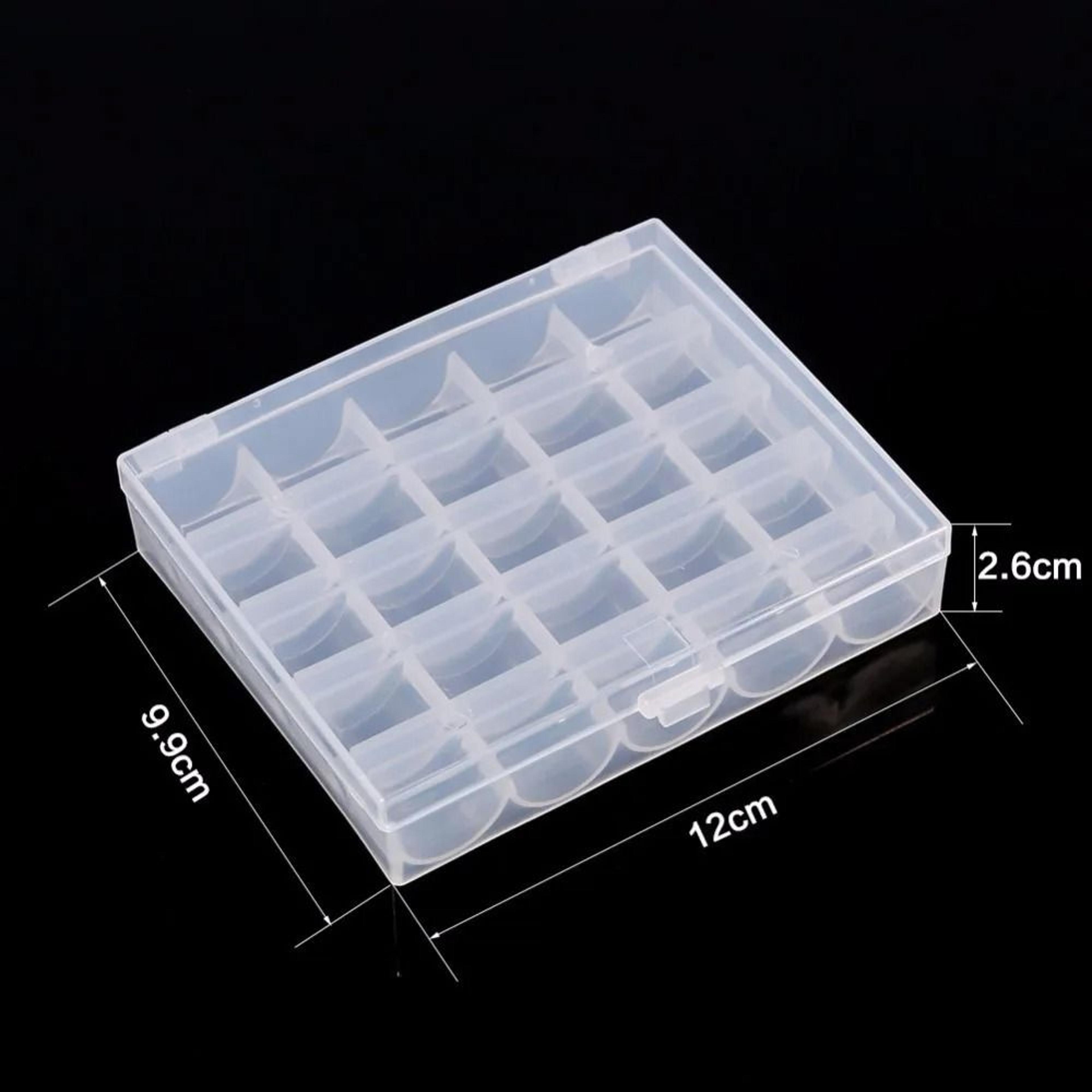 Clear 25 Slot Sewing Bobbin Storage Box For Organized Thread Supplies 3