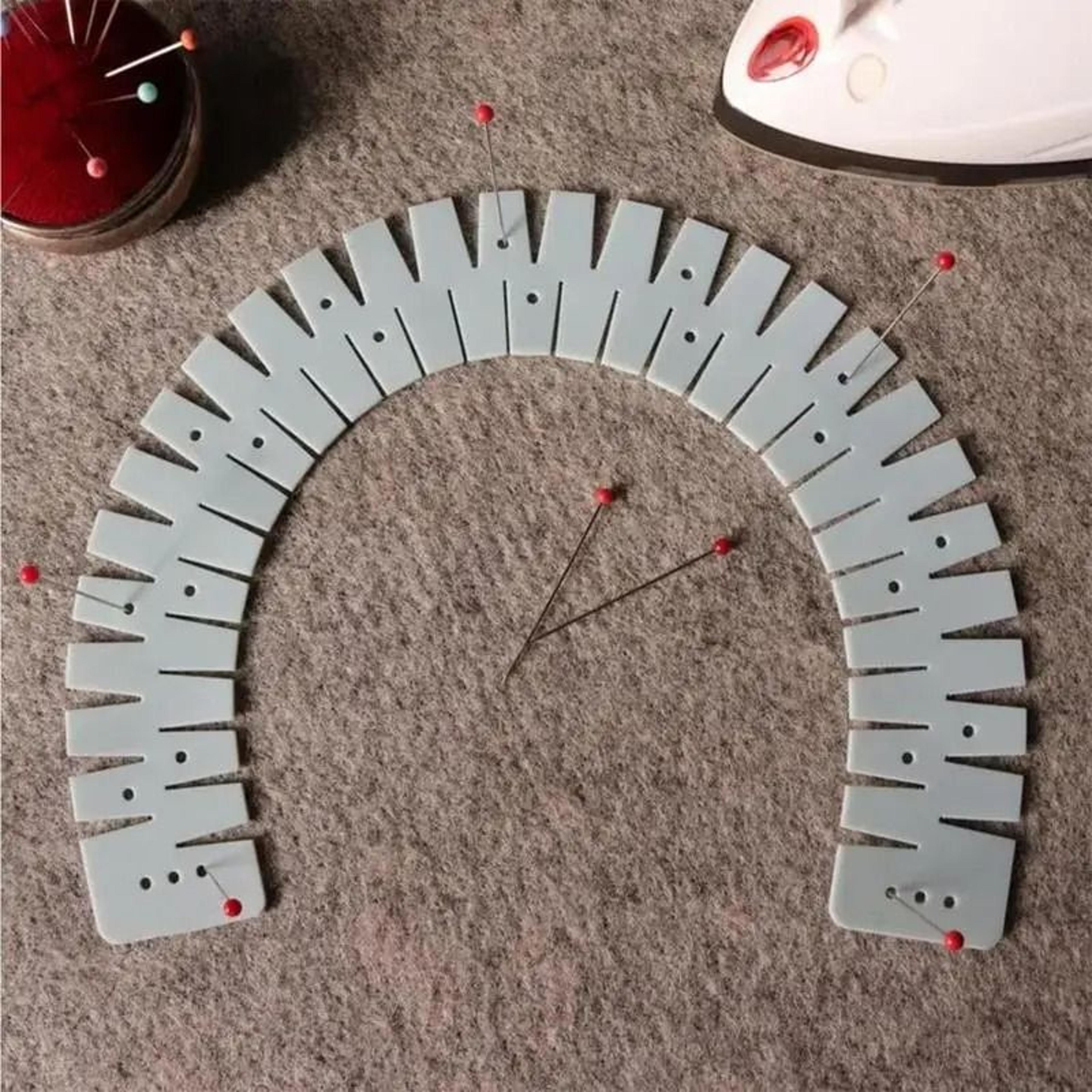 Flexible Silicone Hemming Ruler For Precise Heat Pressed Sewing Fabric Folds 3