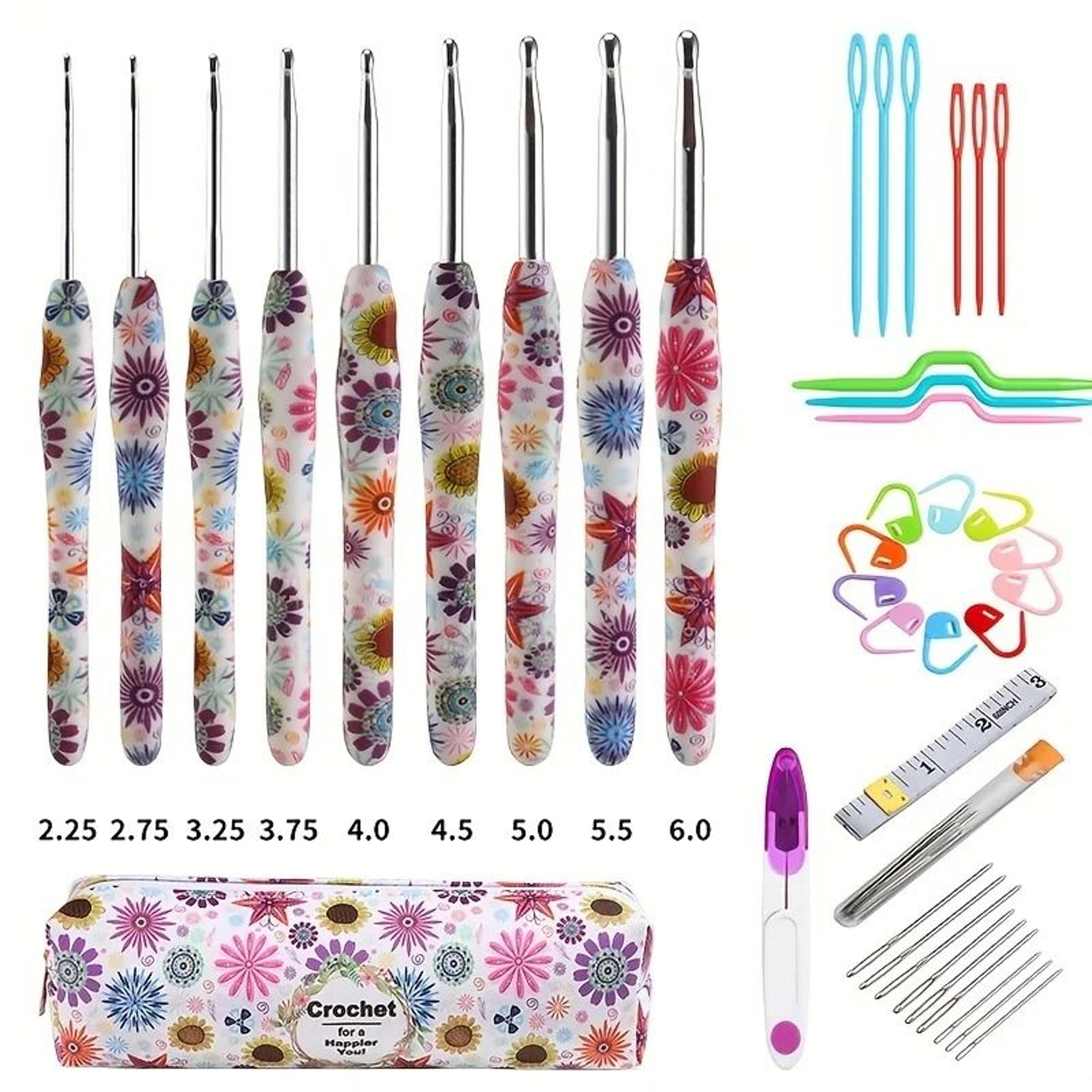 Multicolor Crochet Hook Set For Comfortable Knitting Weaving Yarn Craft Projects 15