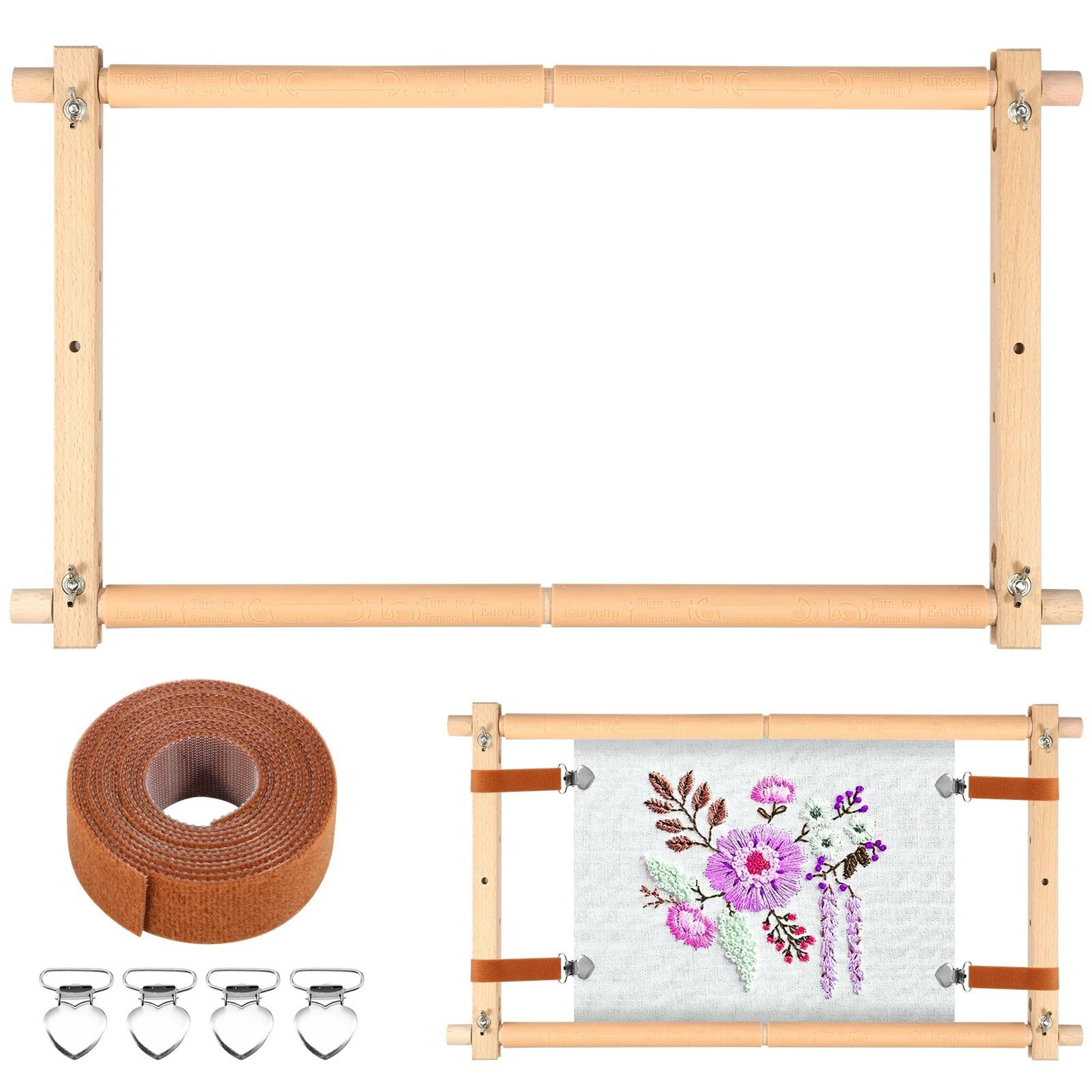 Adjustable Wooden Embroidery Scroll Frame For Smooth Cross Stitch Needlework Projects 1