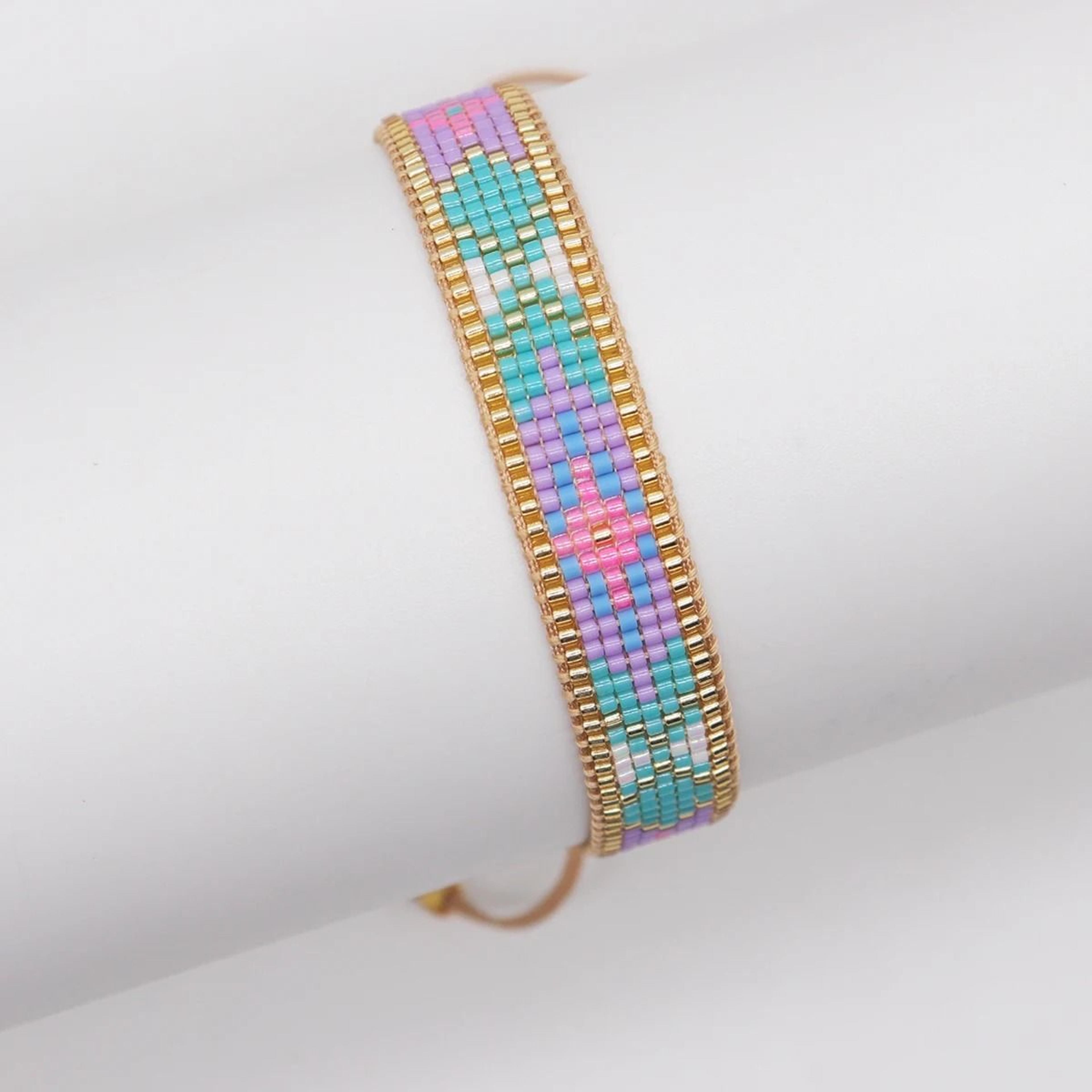 Rainbow Miyuki Beaded Friendship Bracelet For Adjustable Boho Everyday Jewelry Style 4